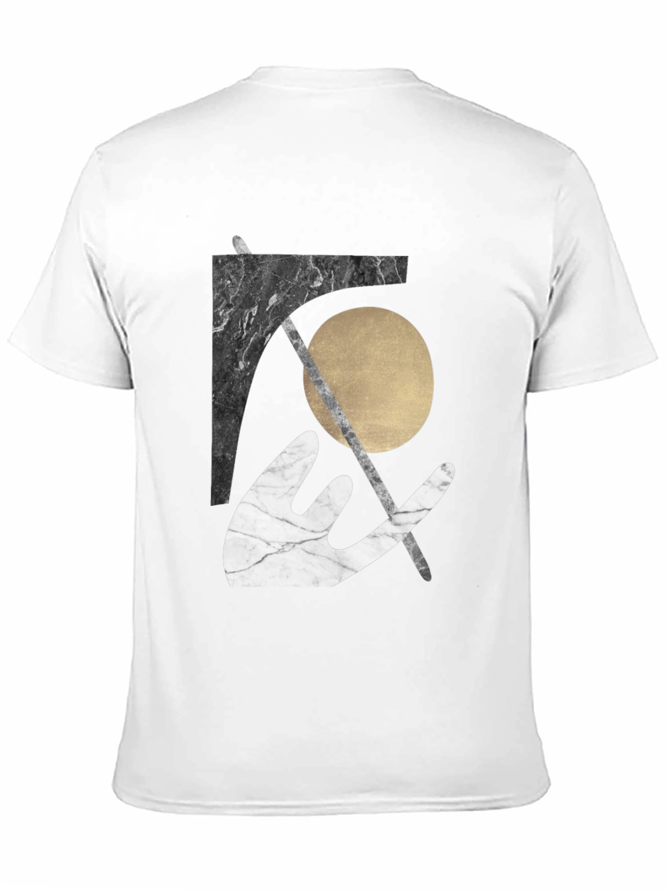 Abstract Graphic Tee - Modern Marble Design