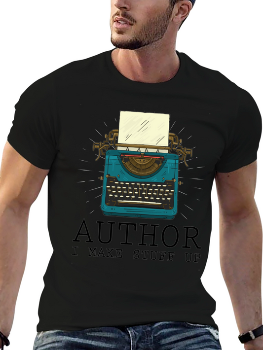 Author T-Shirt: I Make Stuff Up Vintage Typewriter Design