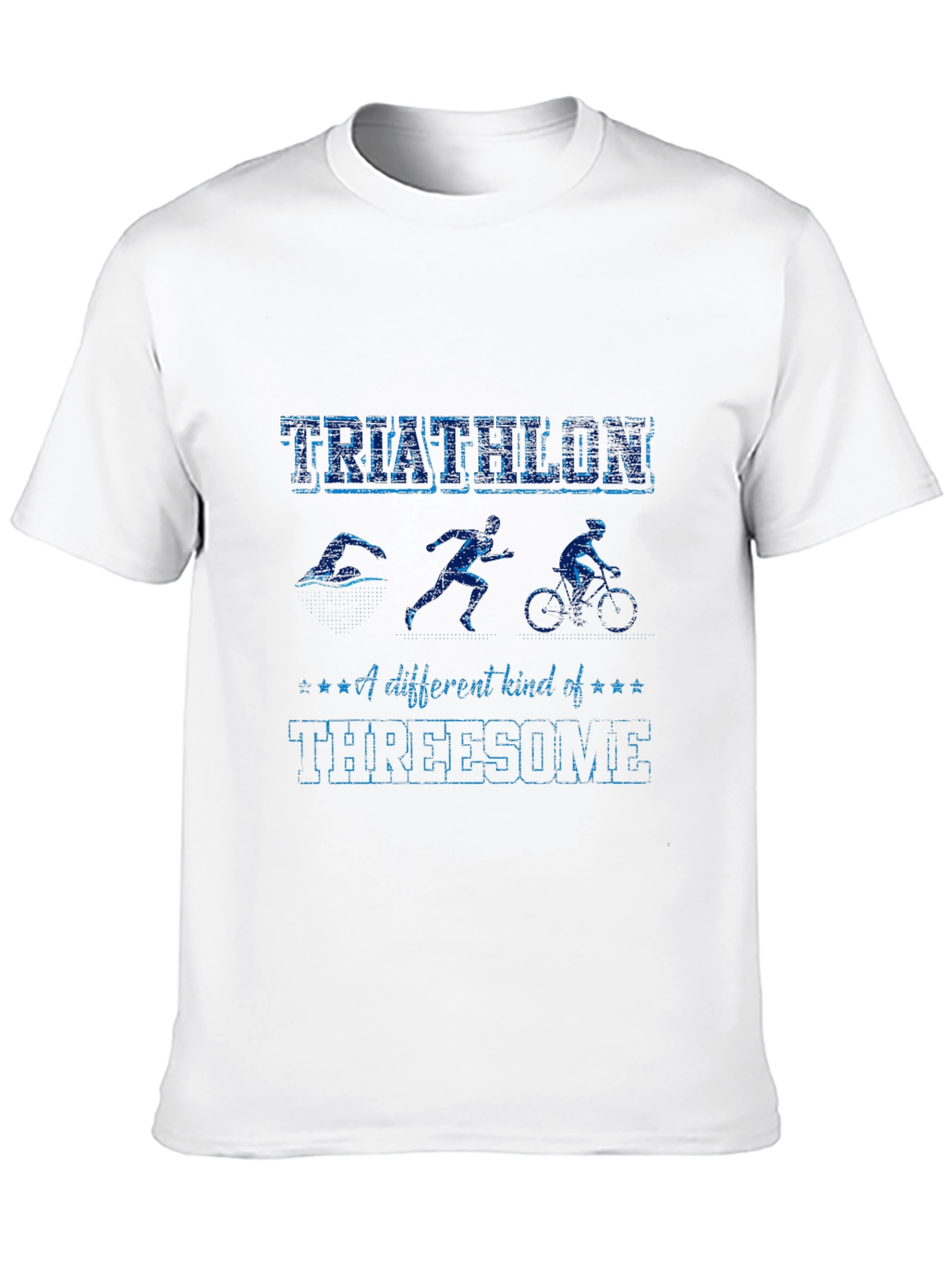 Triathlon Threesome Funny T-Shirt