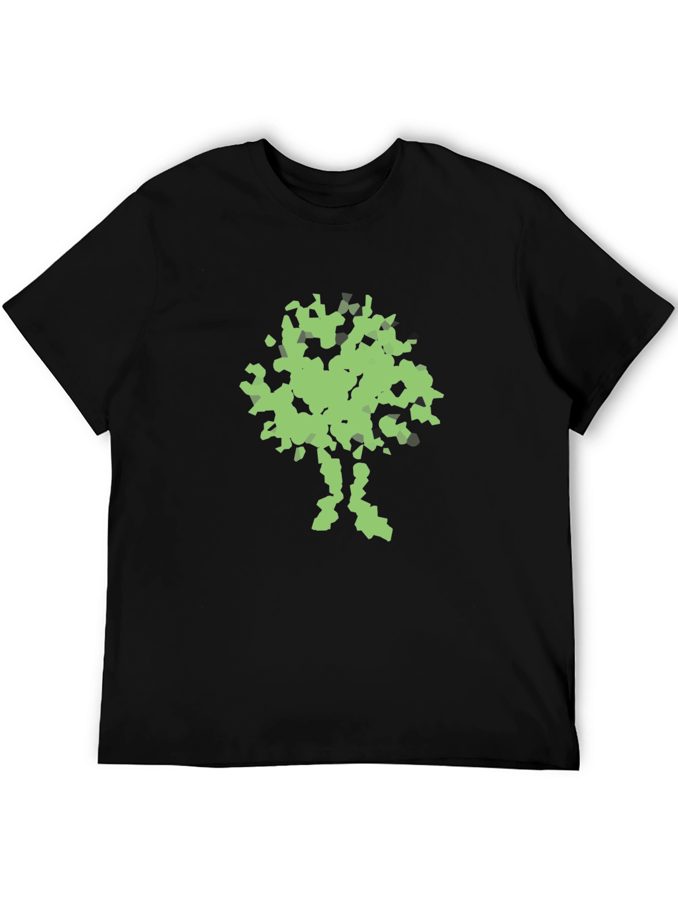 Abstract Tree Graphic Print Black T-Shirt