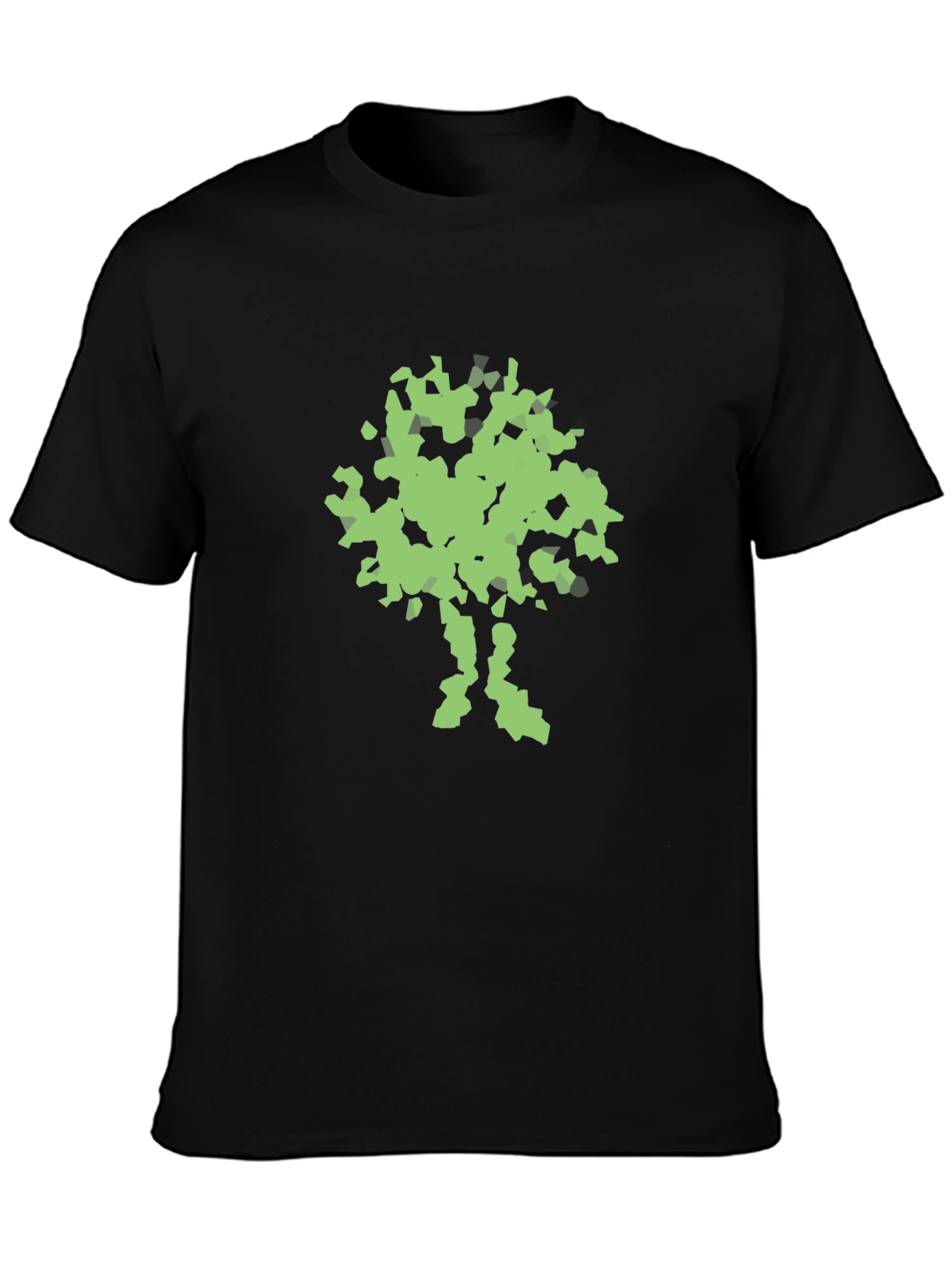 Abstract Tree Graphic Print Black T-Shirt