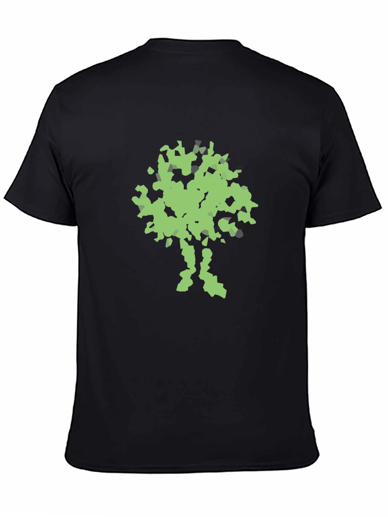 Abstract Tree Graphic Print Black T-Shirt