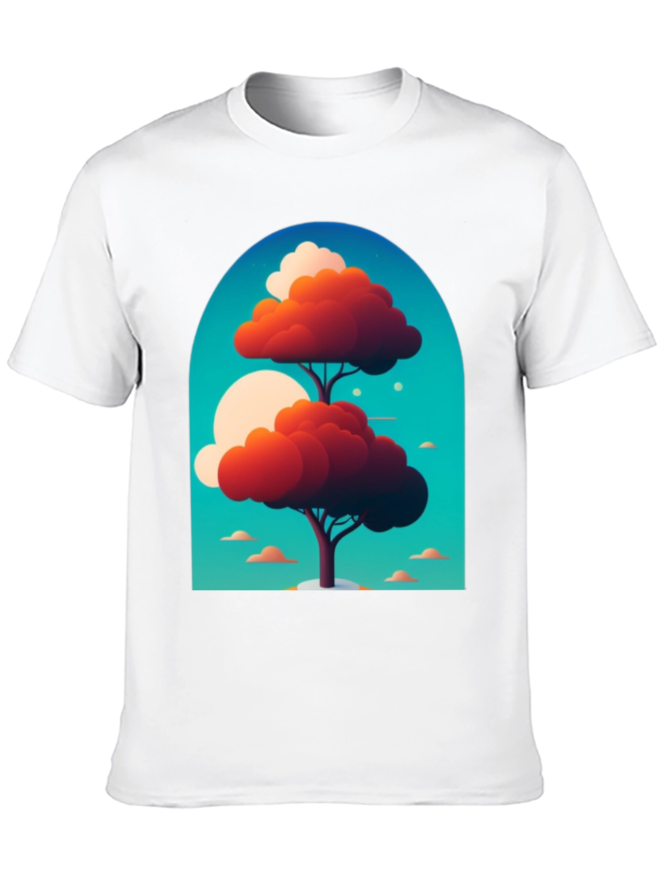 Artsy Tree Graphic Tee - Unique Design Black T-Shirt