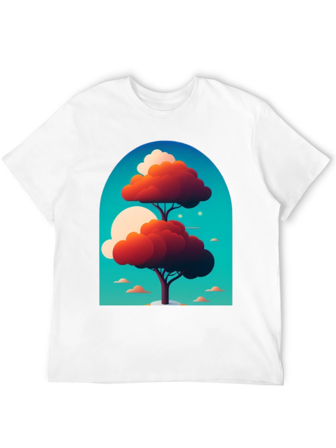 Artsy Tree Graphic Tee - Unique Design Black T-Shirt