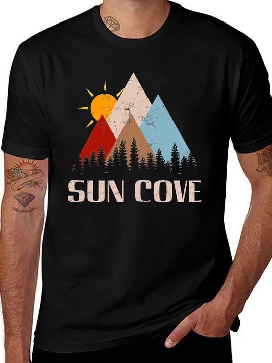 Sun Cove Graphic T-Shirt - Vintage Mountain Design