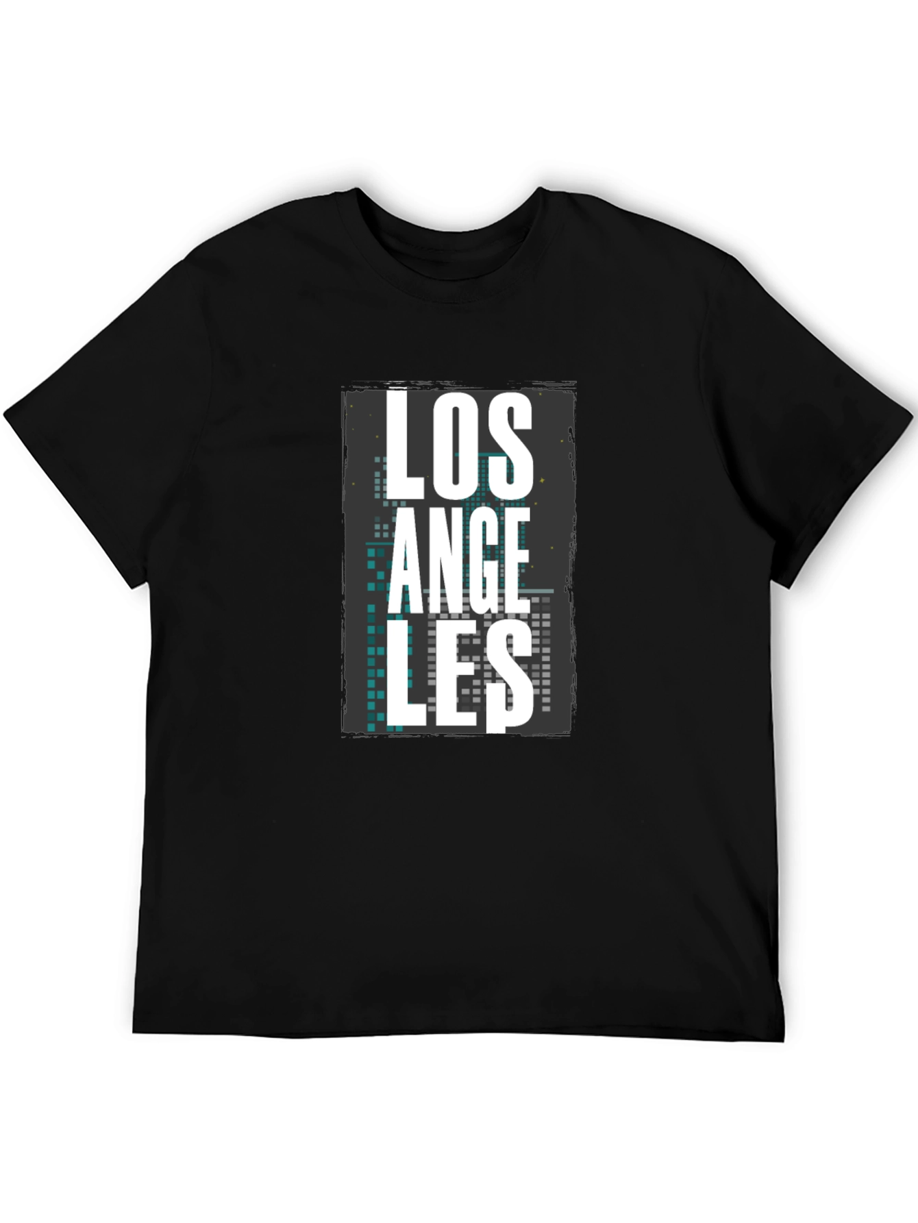 Los Angeles Graphic Print Mens Black T-Shirt