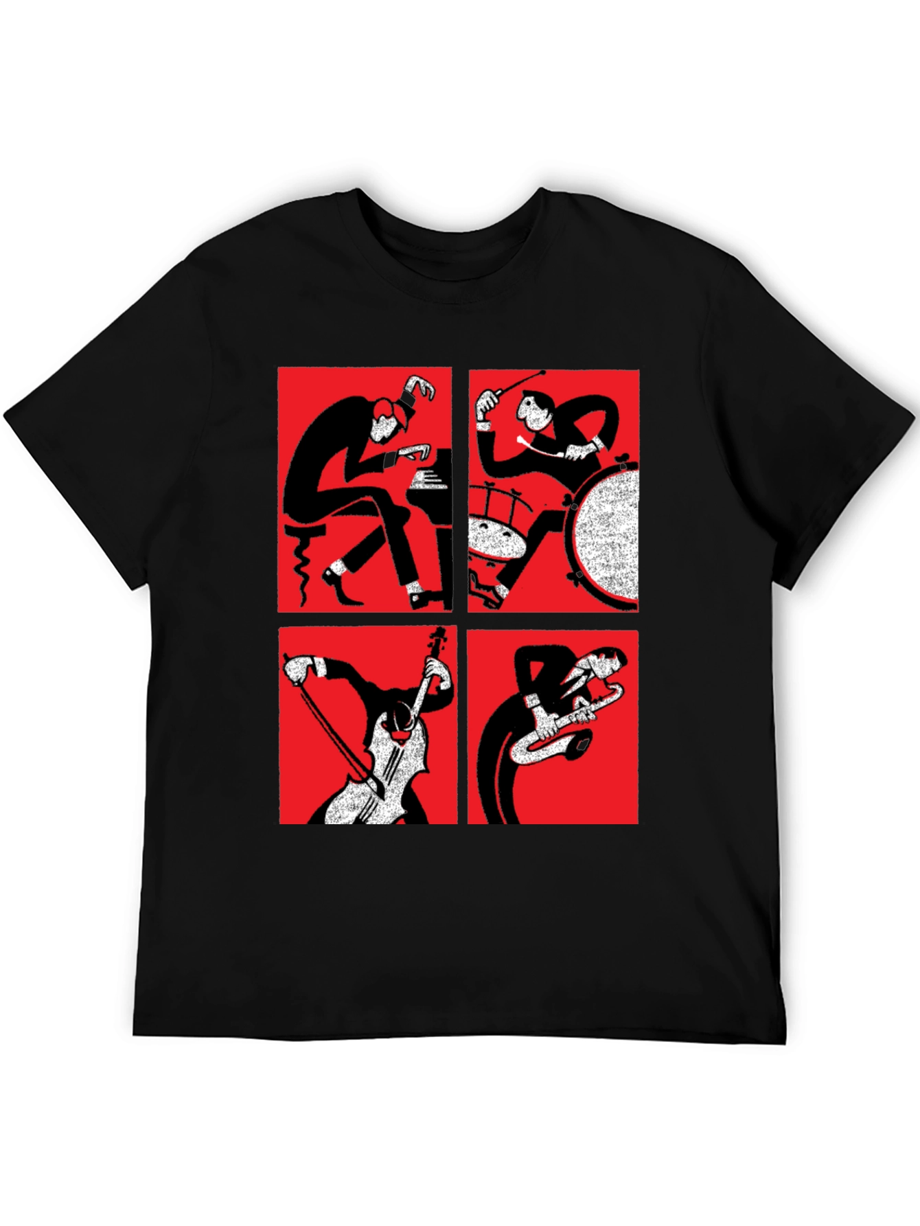 Jazz Quartet Graphic Print T-Shirt