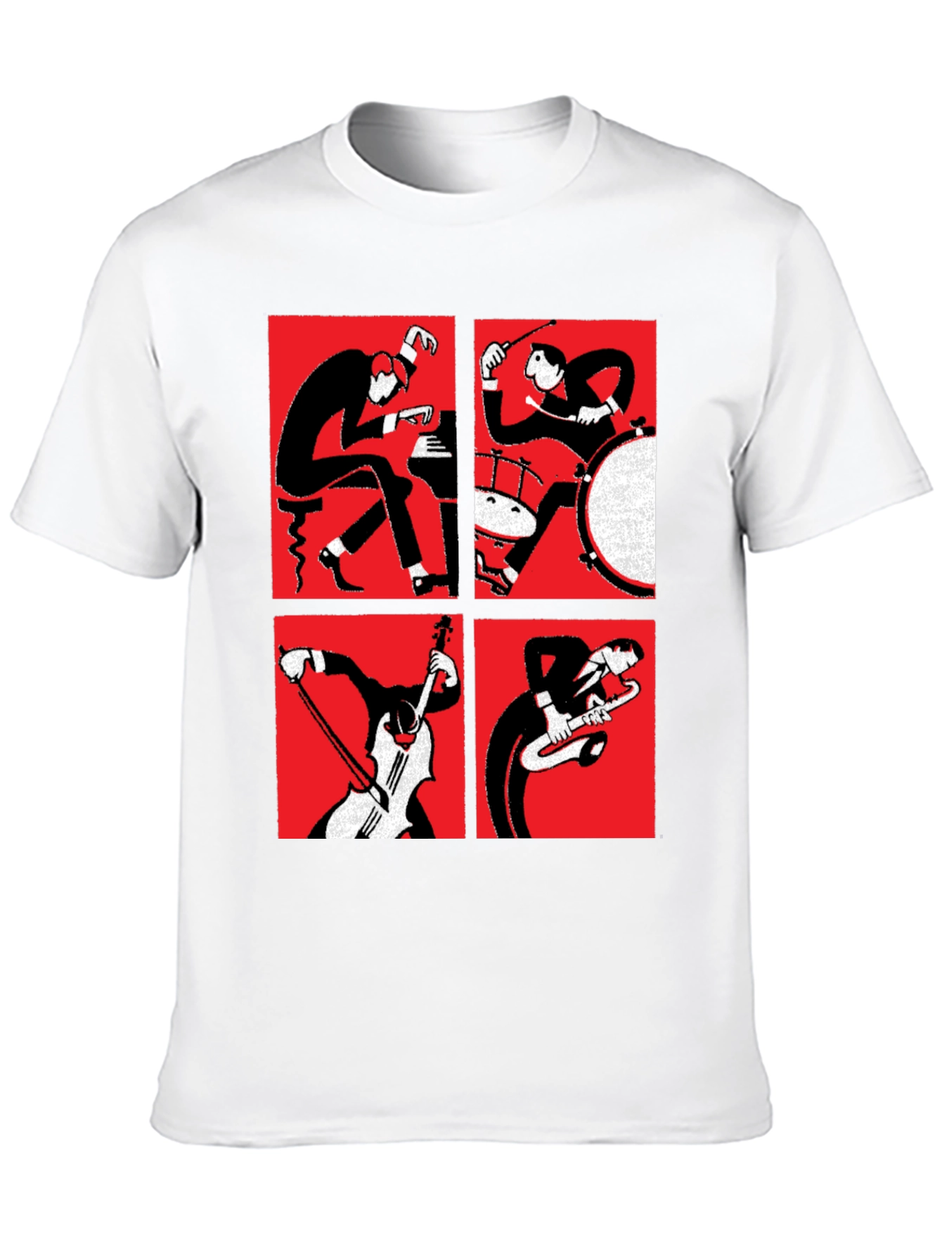 Jazz Quartet Graphic Print T-Shirt