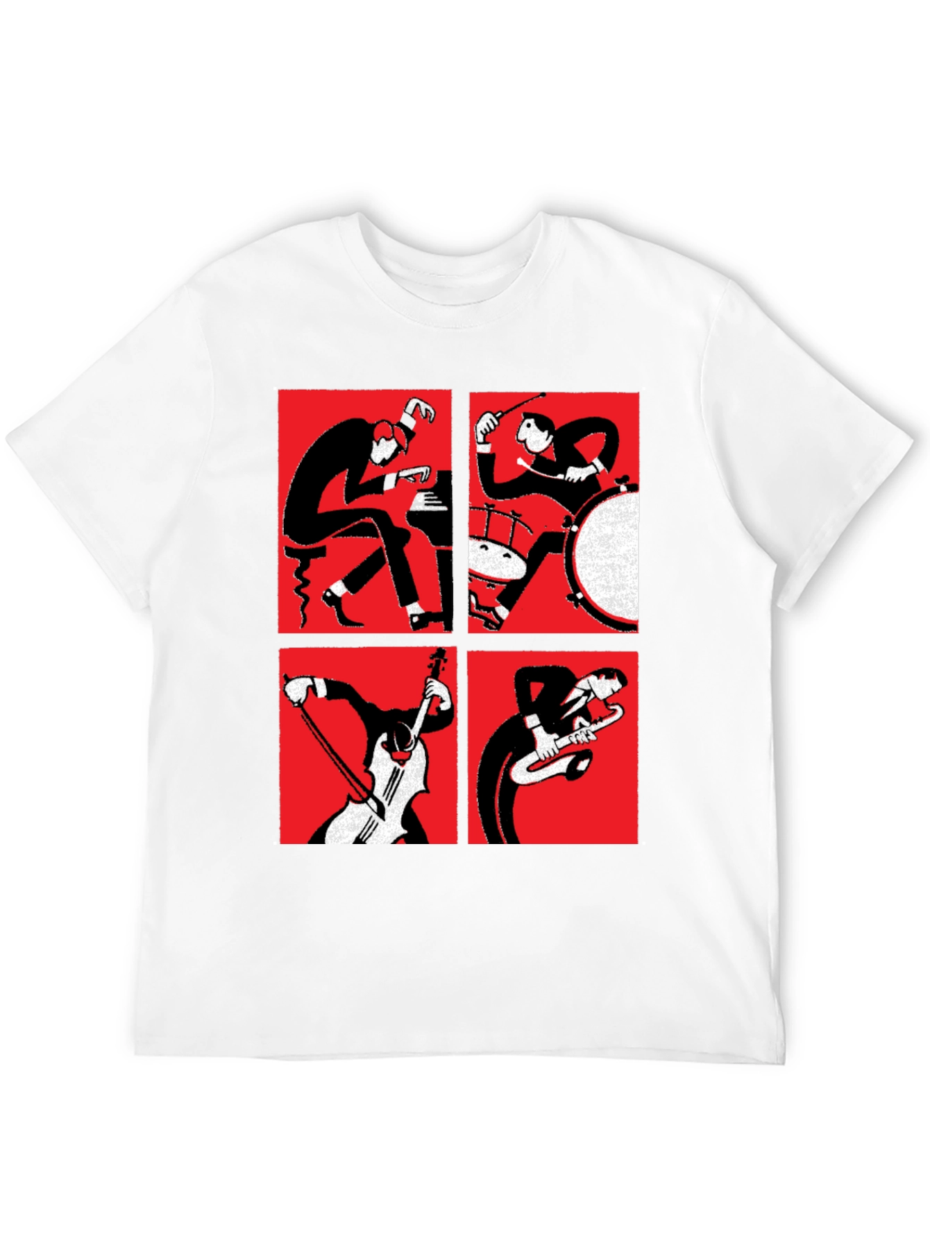 Jazz Quartet Graphic Print T-Shirt