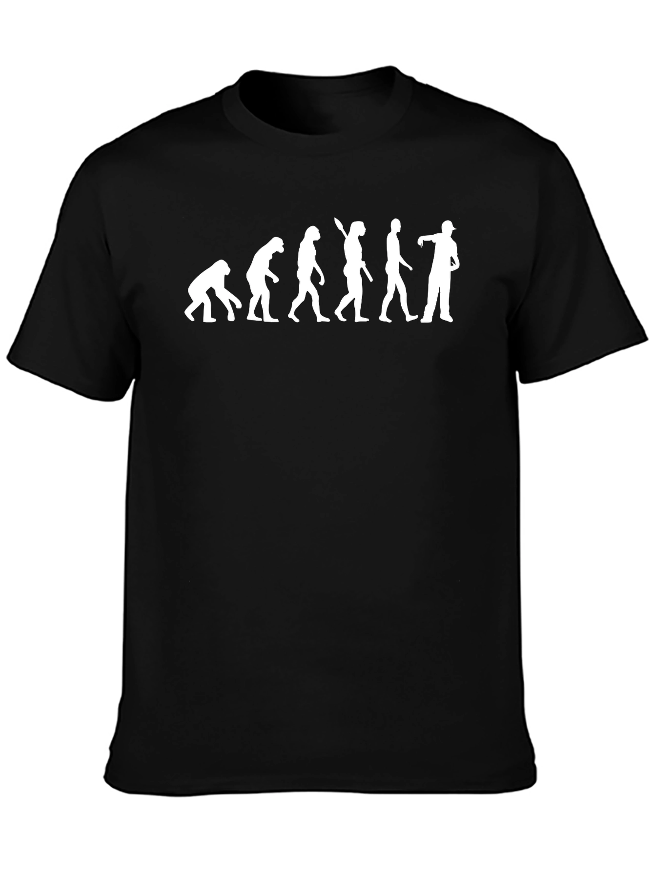 Evolution of a Zombie Fan Black T-Shirt