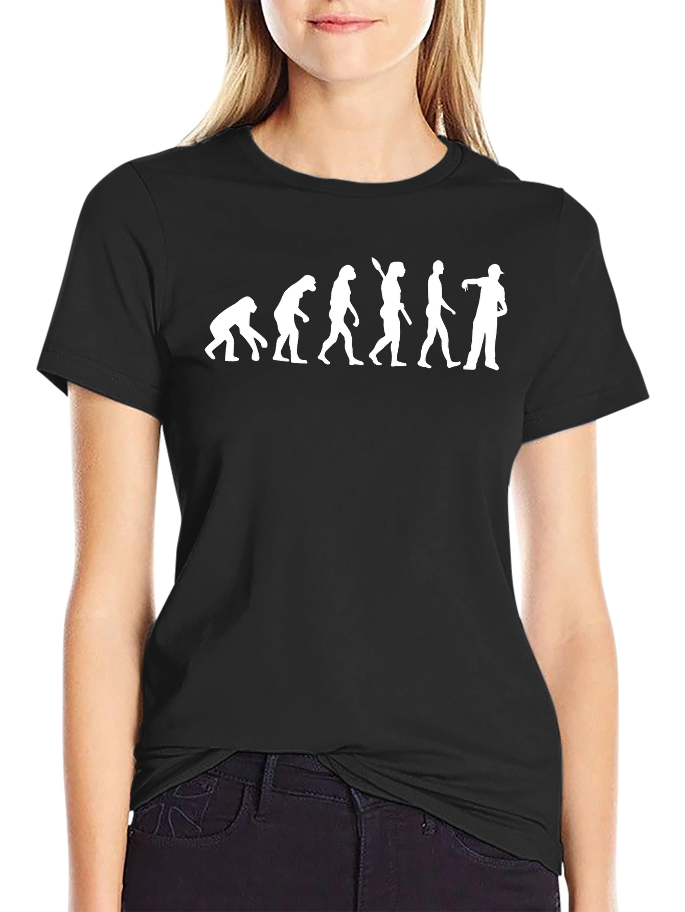 Evolution of a Zombie Fan Black T-Shirt