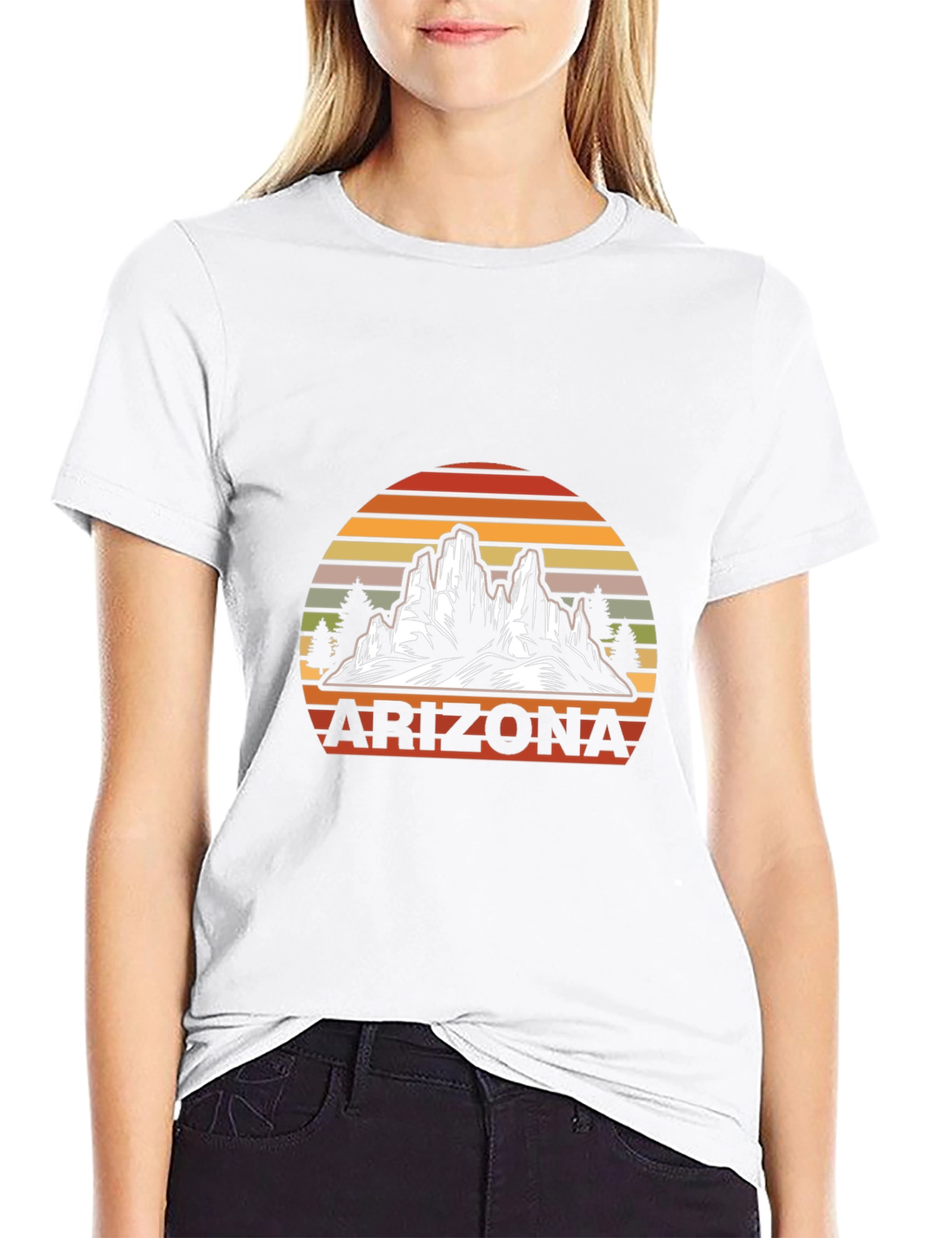 Arizona Graphic T-Shirt - Retro Mountain Design