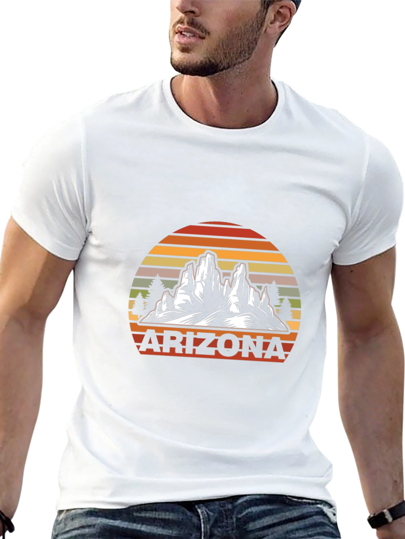 Arizona Graphic T-Shirt - Retro Mountain Design