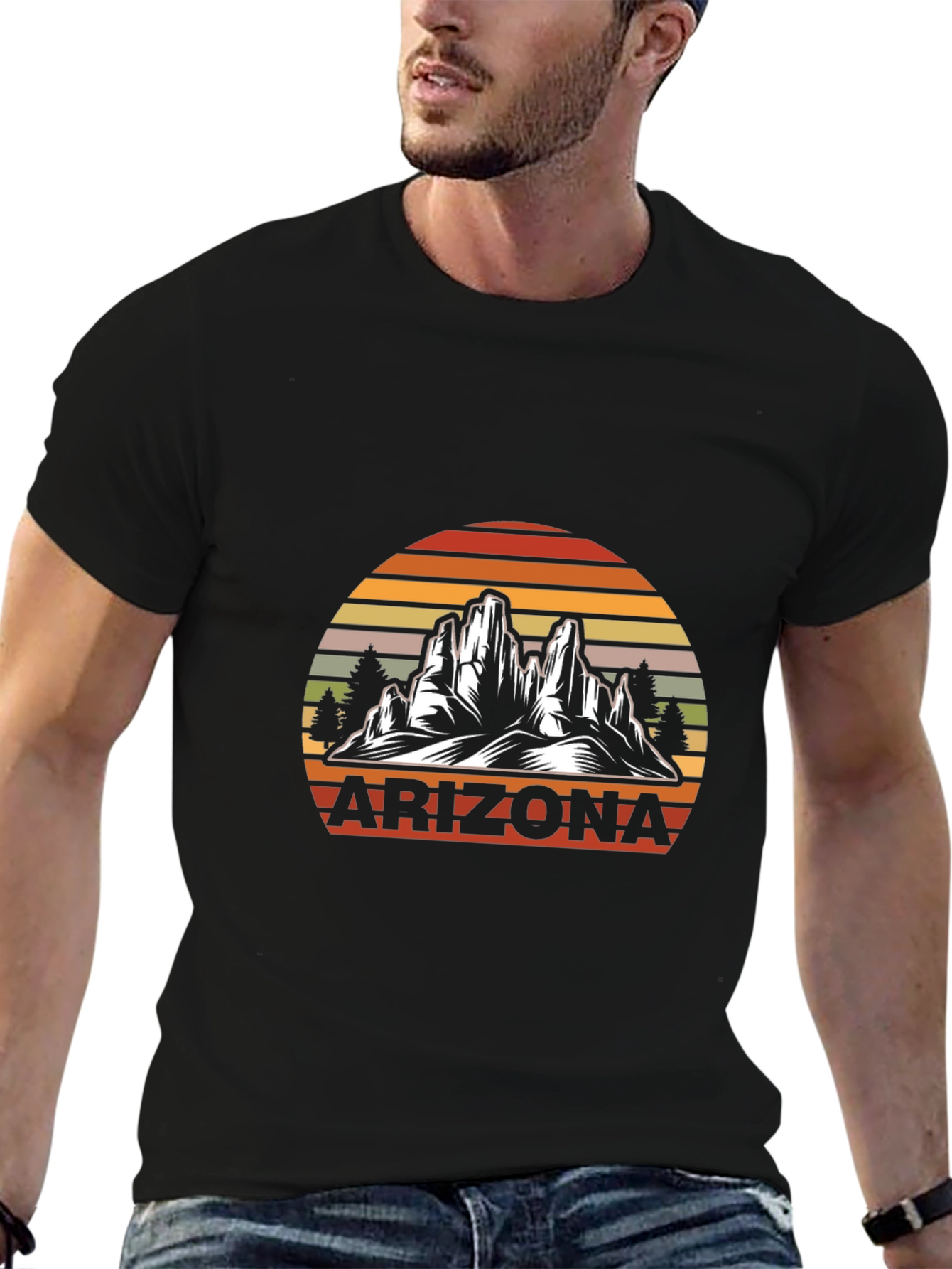 Arizona Graphic T-Shirt - Retro Mountain Design