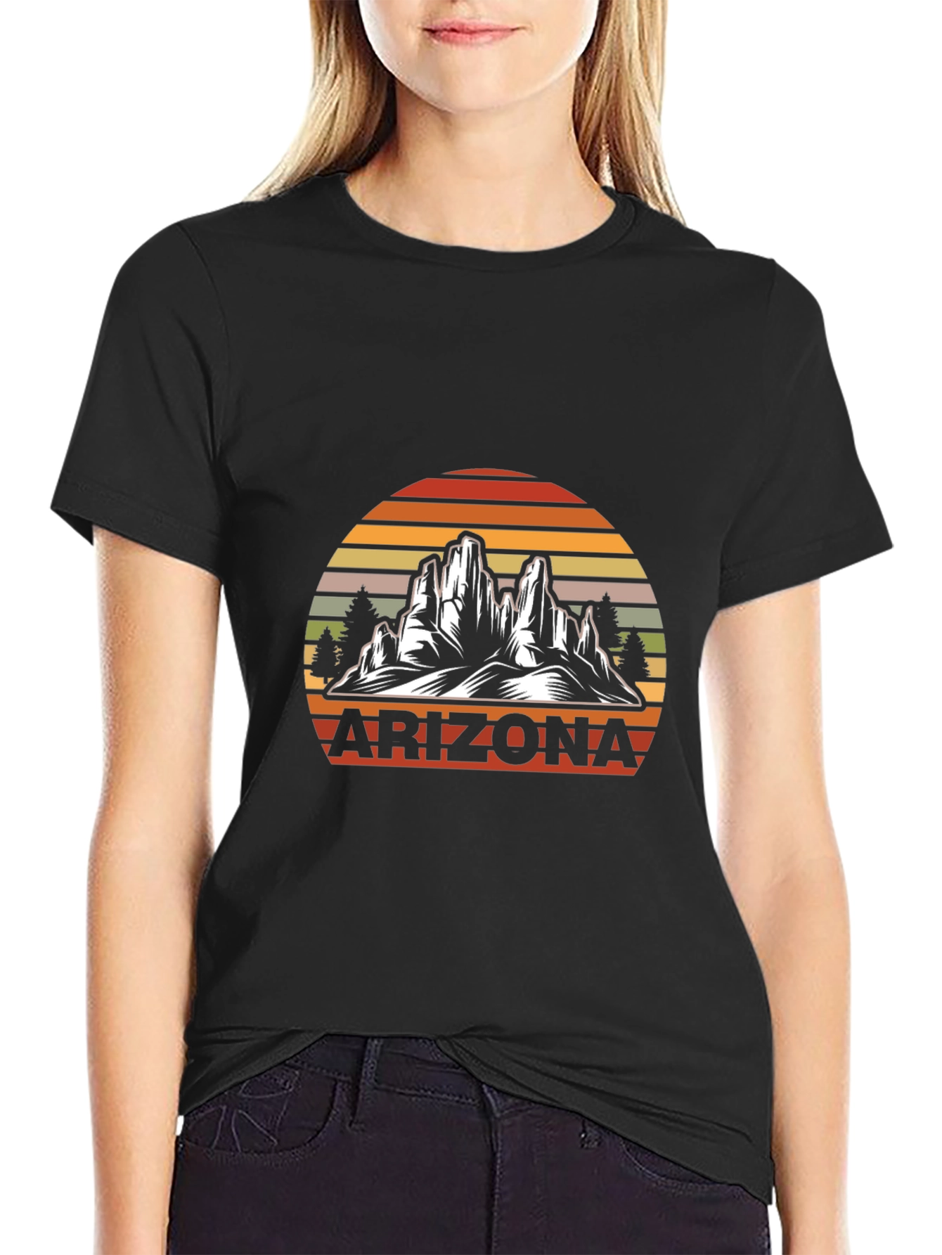 Arizona Graphic T-Shirt - Retro Mountain Design