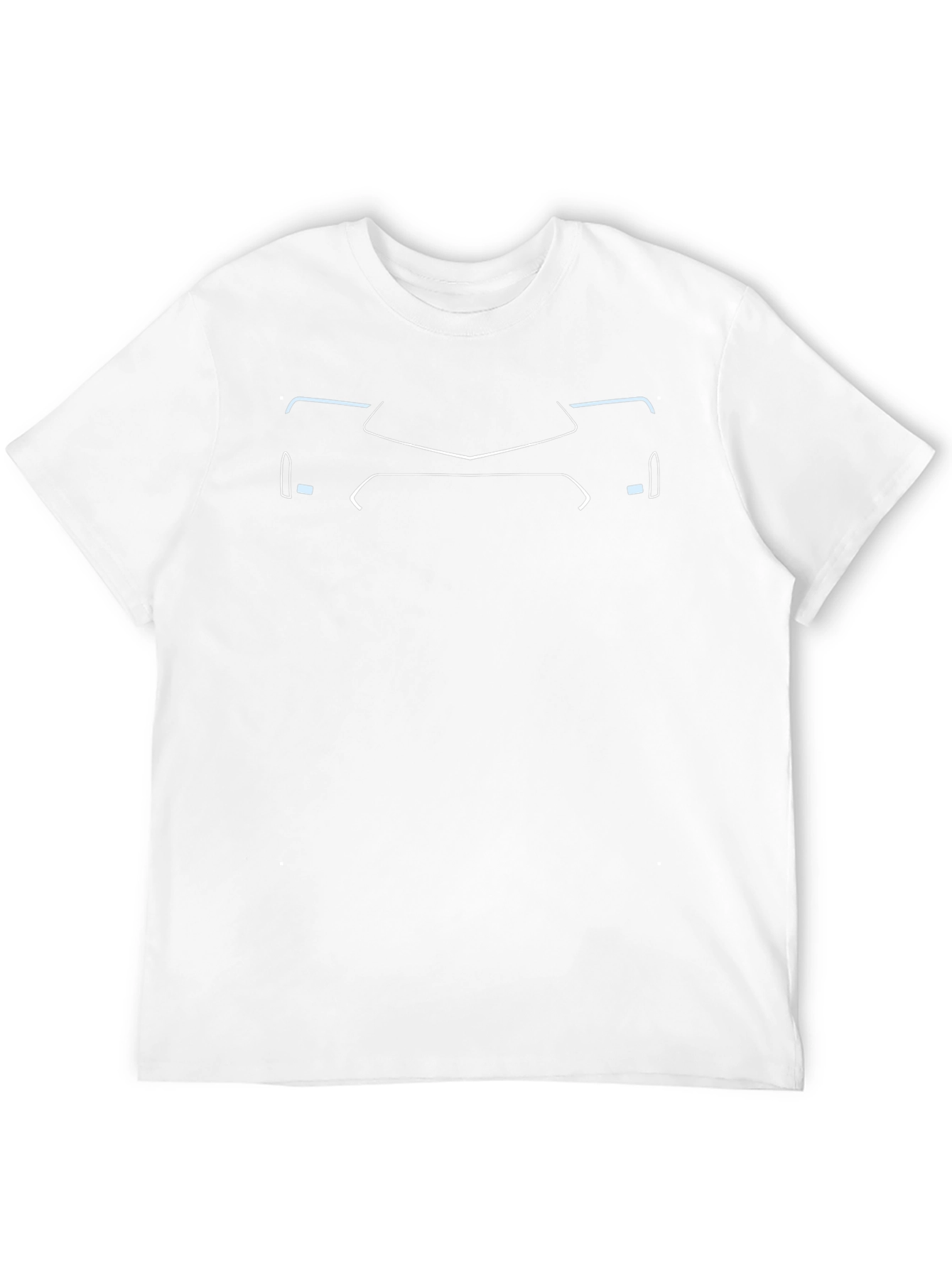 Car Front Outline Graphic Tee - Black