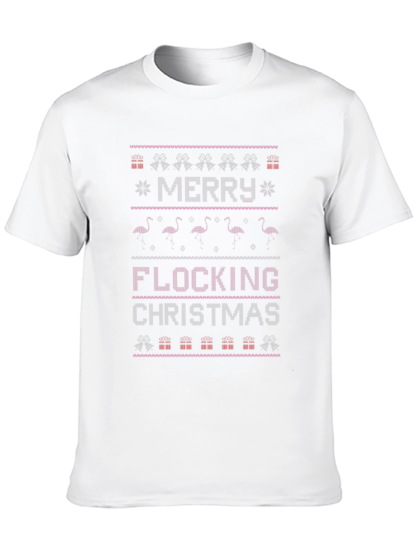 Merry Flocking Christmas Ugly Sweater Graphic Tee