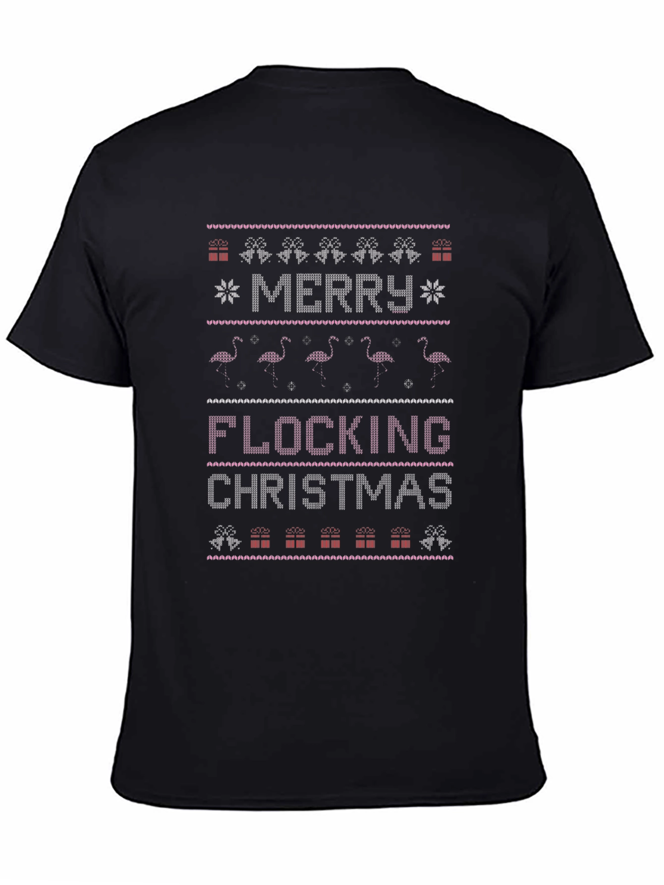 Merry Flocking Christmas Ugly Sweater Graphic Tee