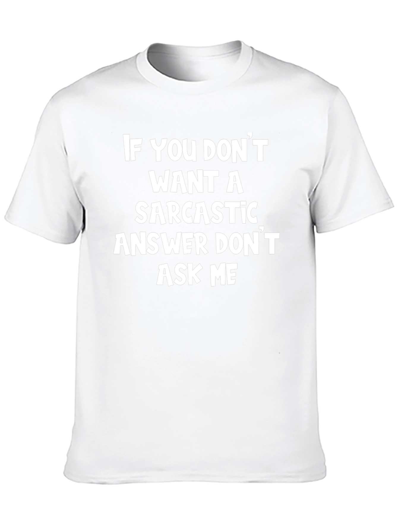 Sarcastic Answer Black T-Shirt