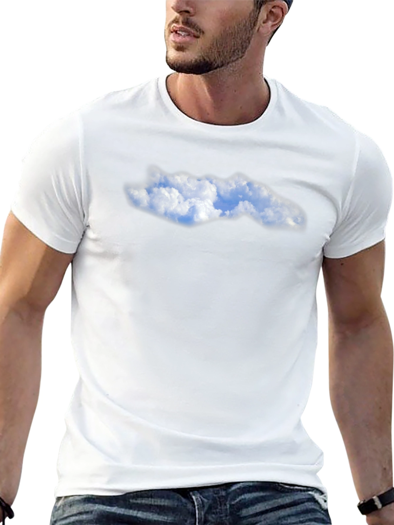 Cloudscape Graphic Black T-Shirt - Soft Cotton Blend