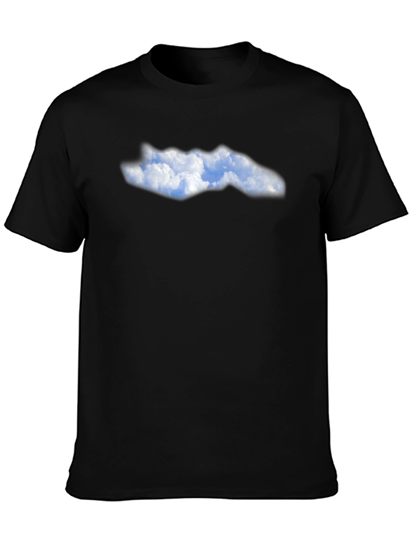 Cloudscape Graphic Black T-Shirt - Soft Cotton Blend