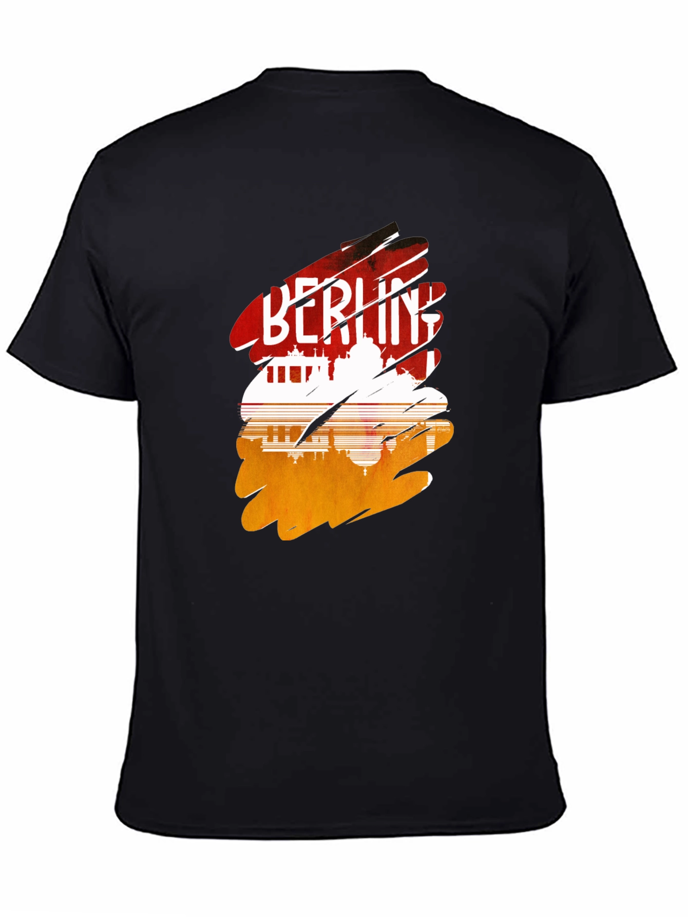 Berlin Skyline Graphic Tee - Urban Style Black T-Shirt