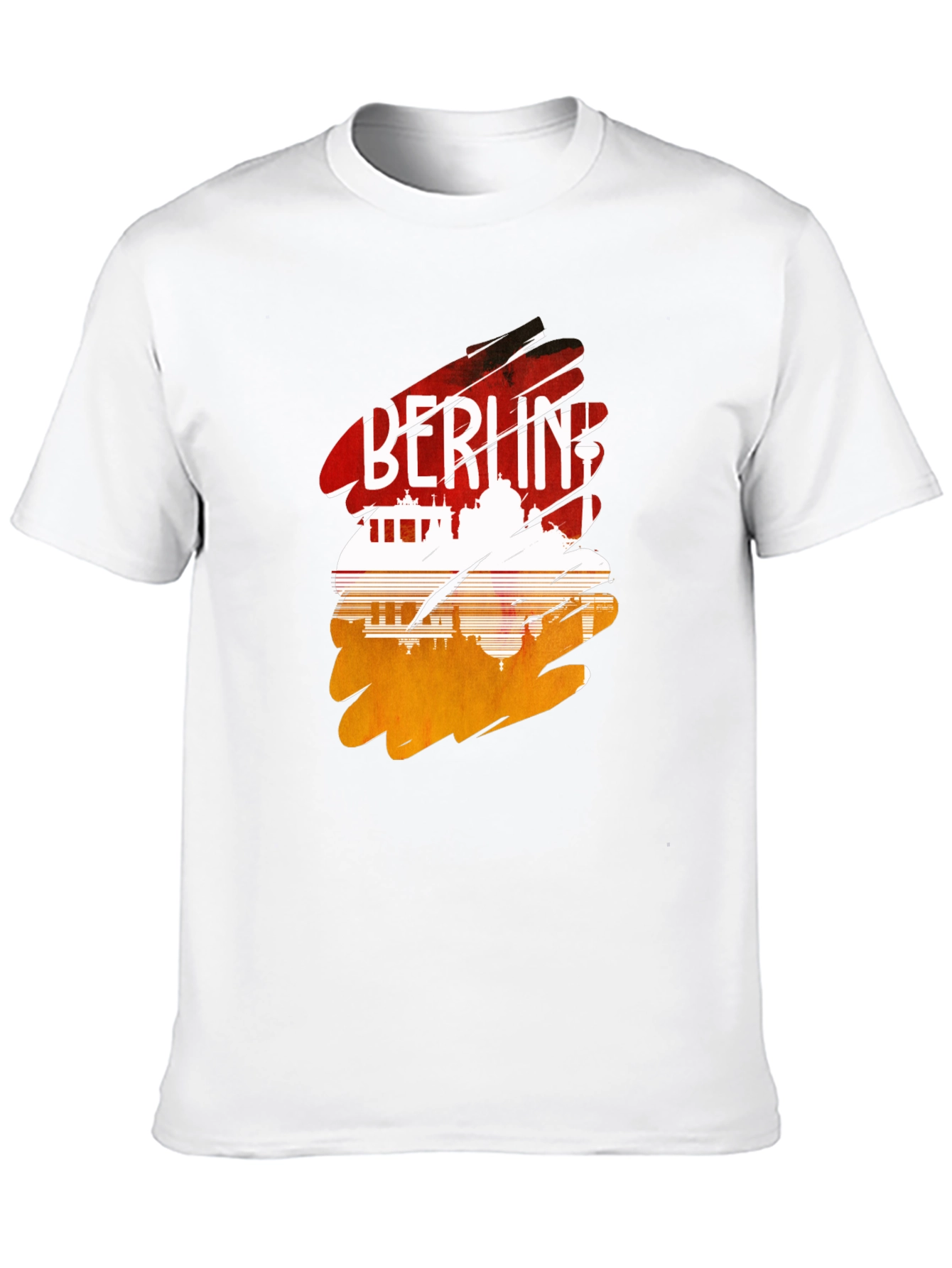 Berlin Skyline Graphic Tee - Urban Style Black T-Shirt