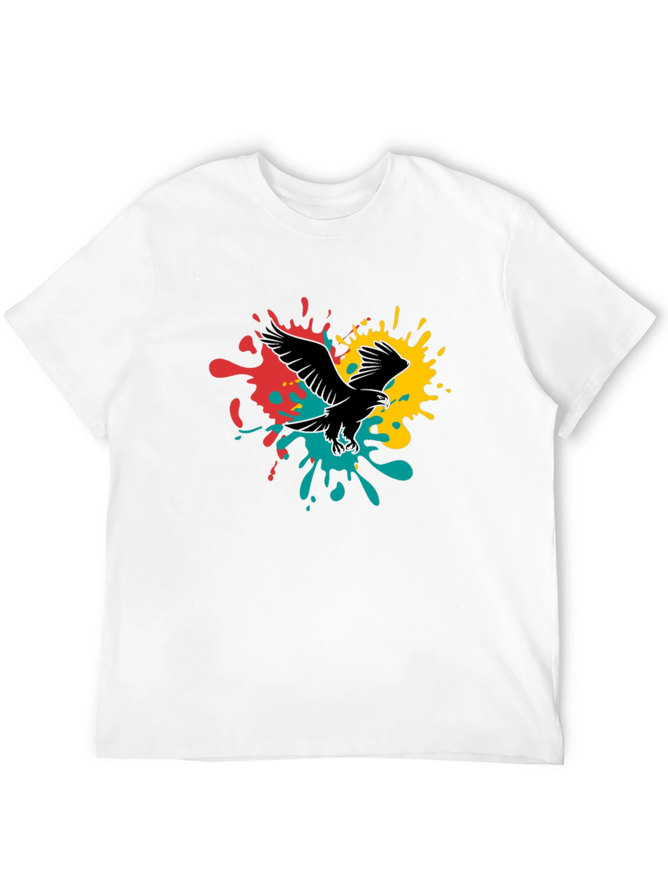 Bold Eagle Splash Graphic Tee - Black