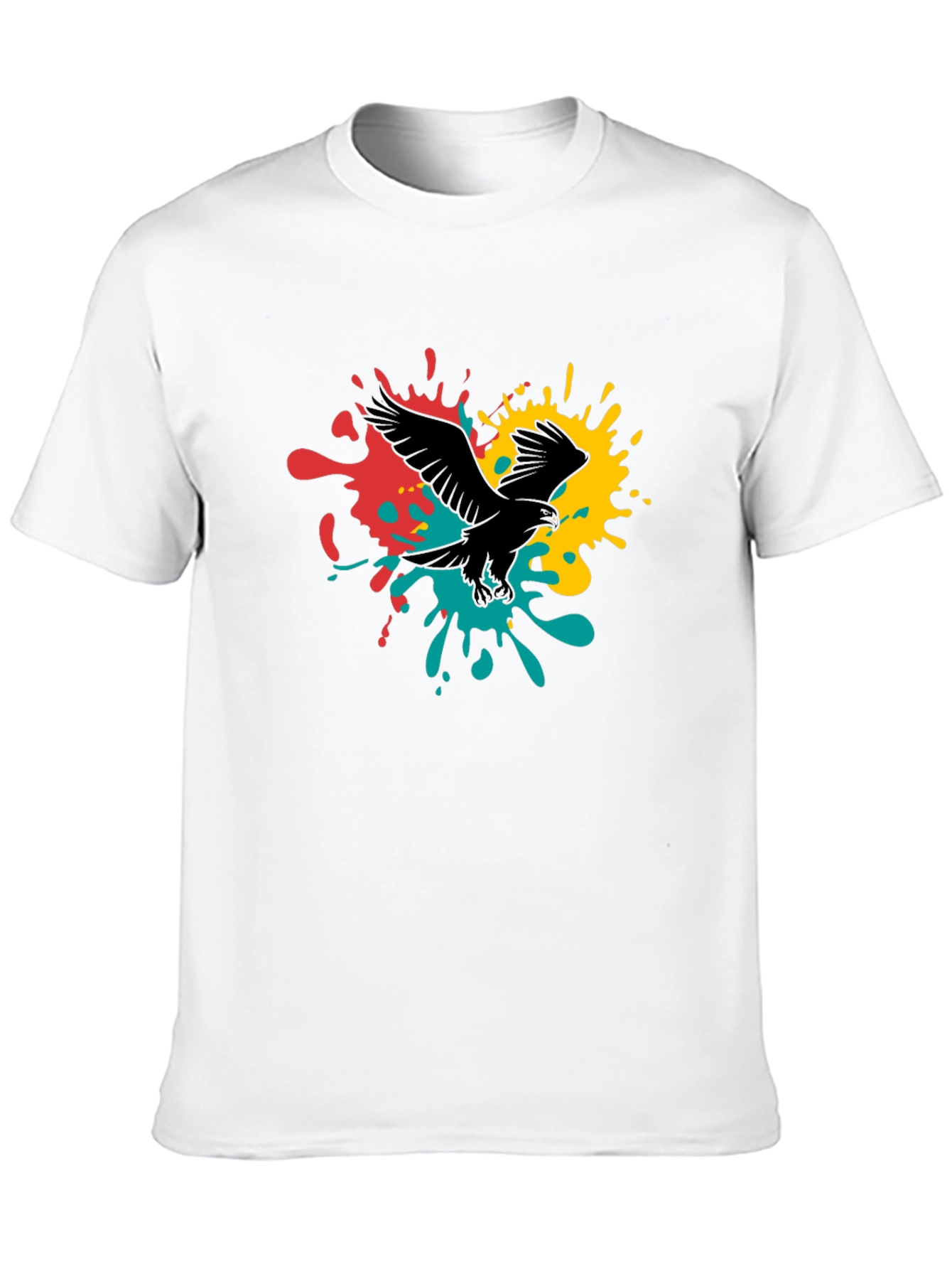 Bold Eagle Splash Graphic Tee - Black