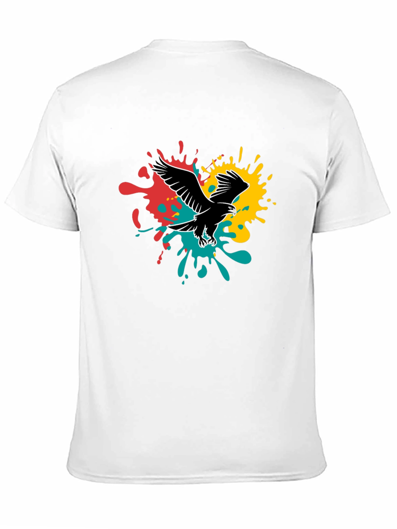 Bold Eagle Splash Graphic Tee - Black
