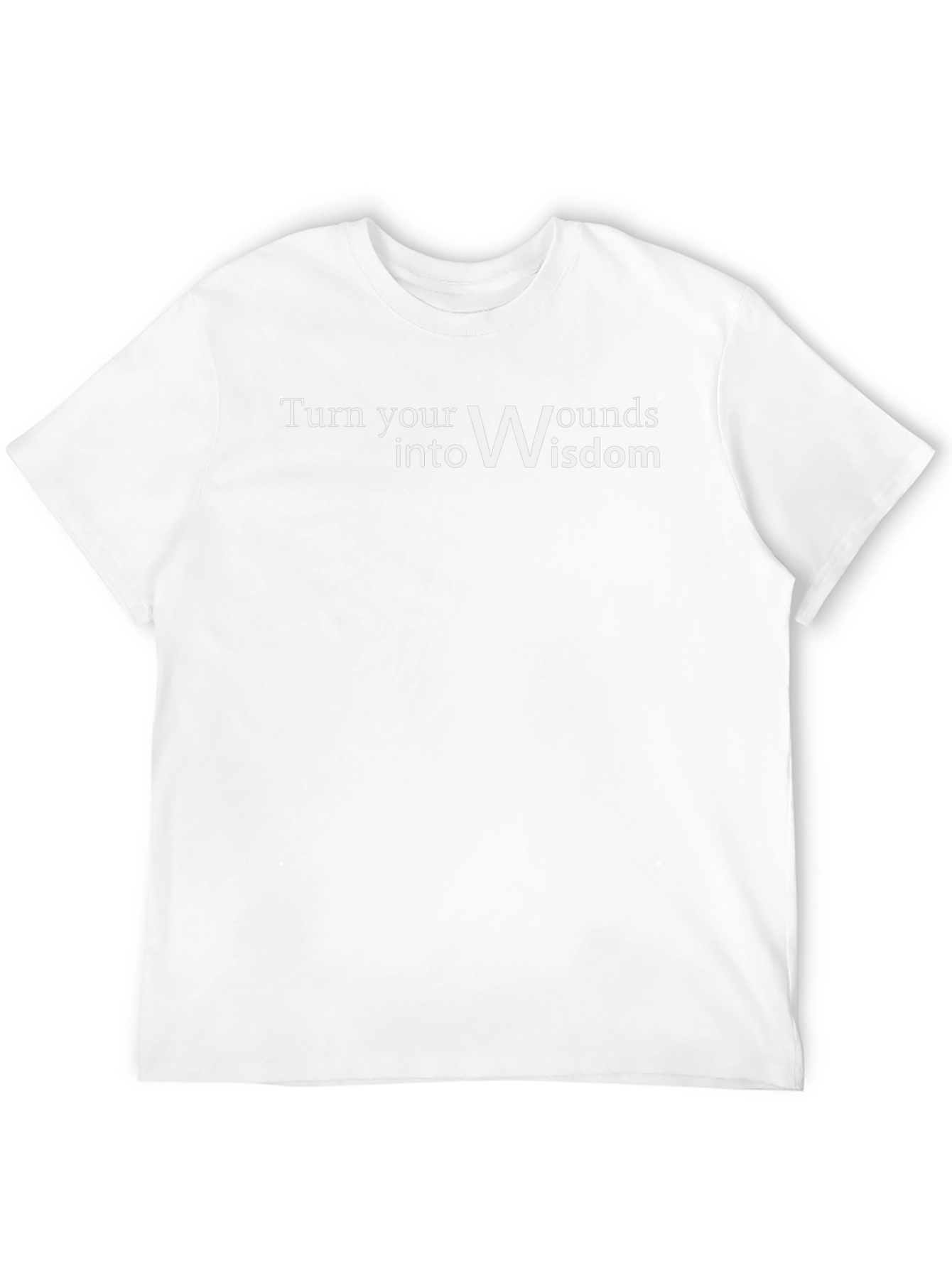 Inspirational Turn Wounds into Wisdom Black T-Shirt