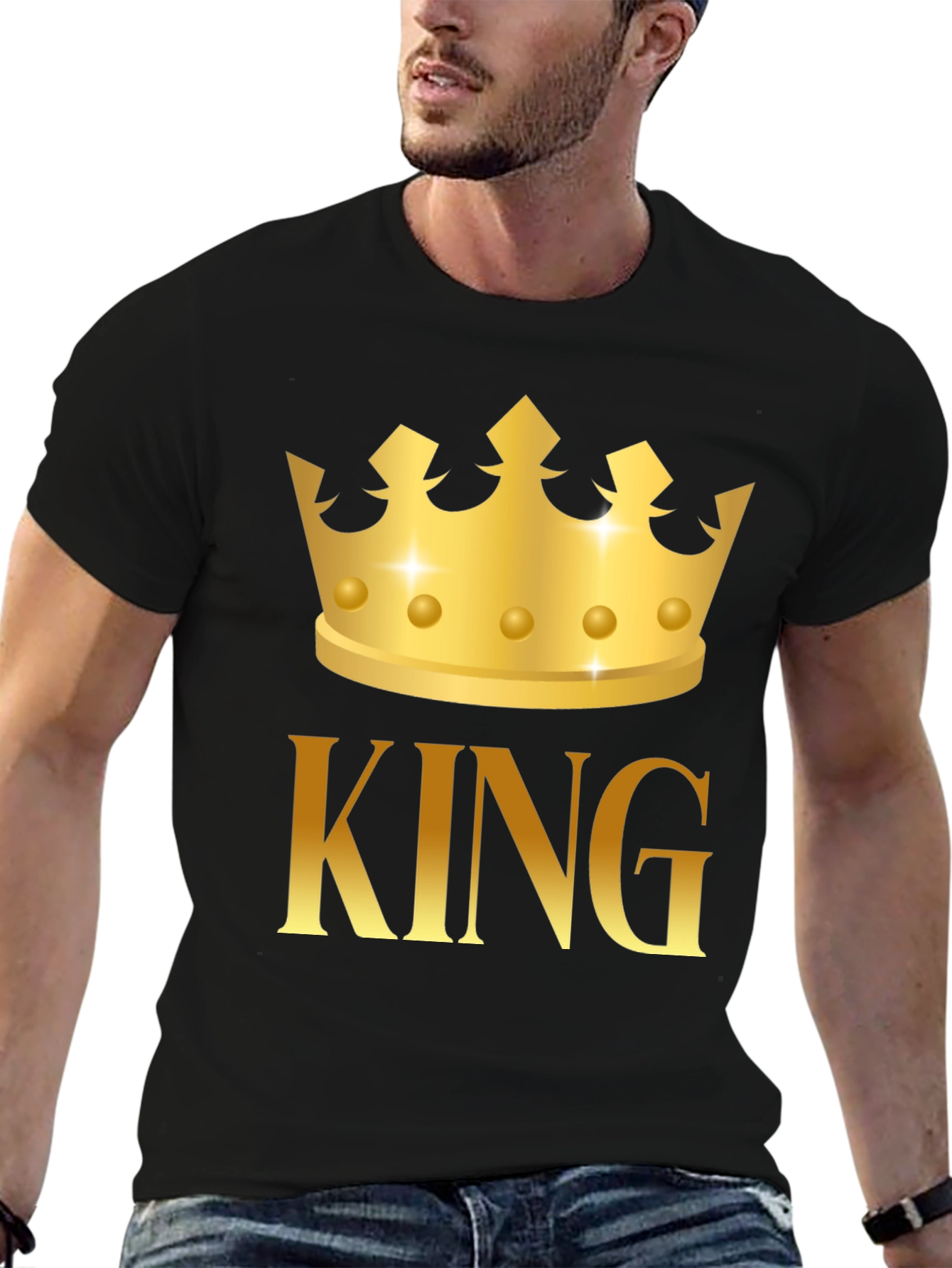 King Crown Graphic Black T-Shirt