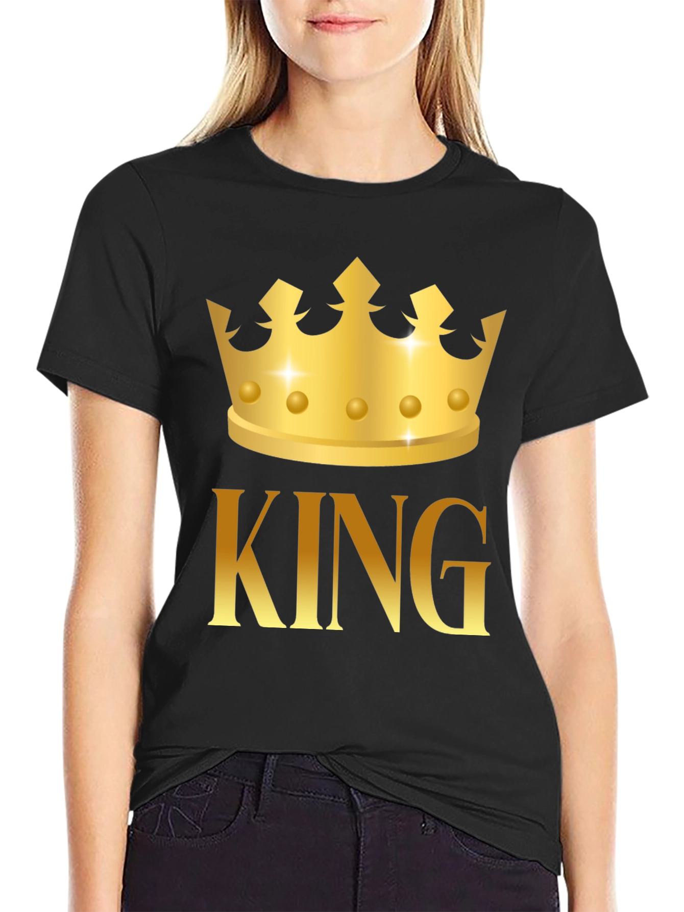 King Crown Graphic Black T-Shirt