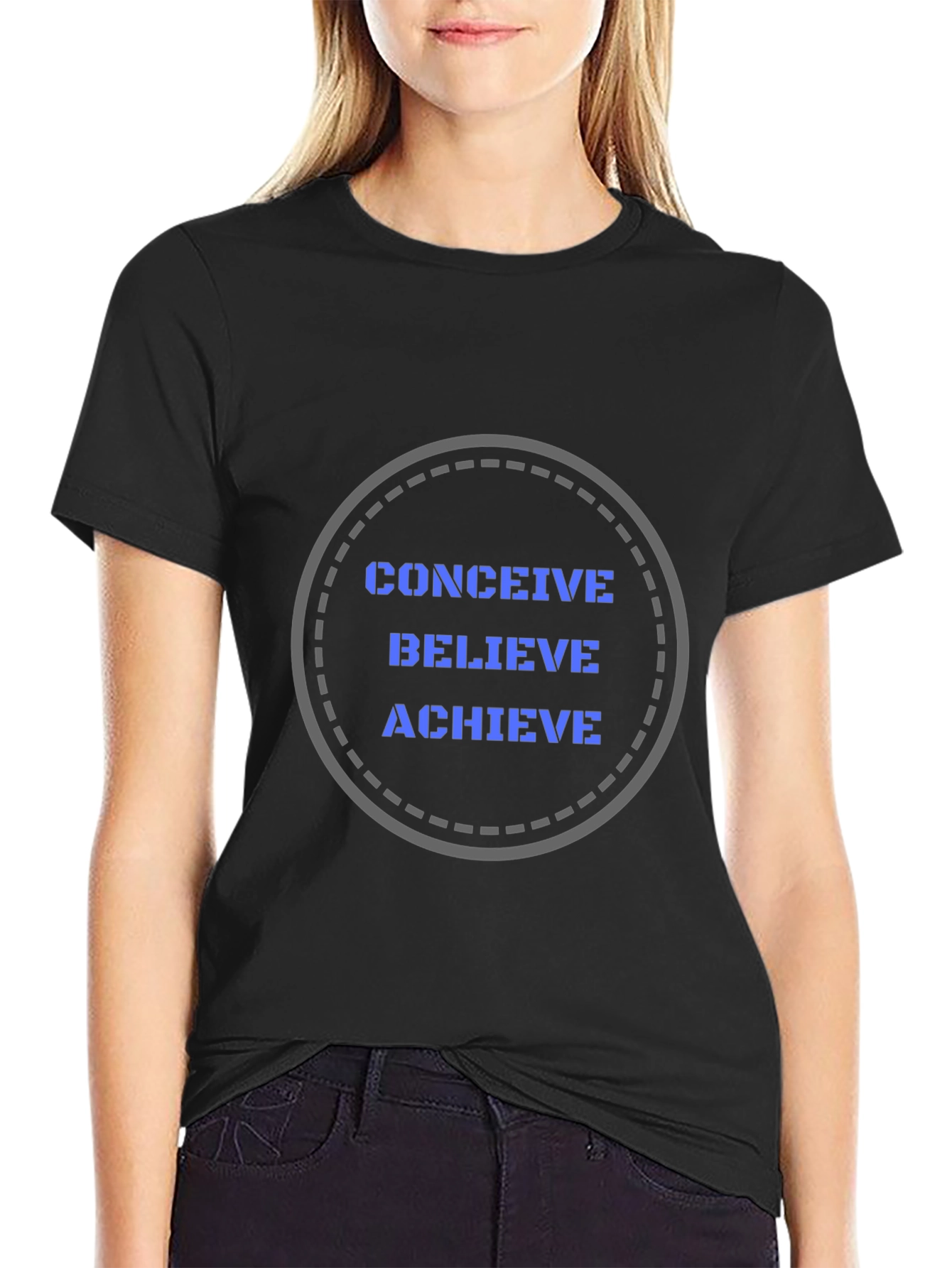 Motivational Graphic Tee - Conceive Believe Achieve