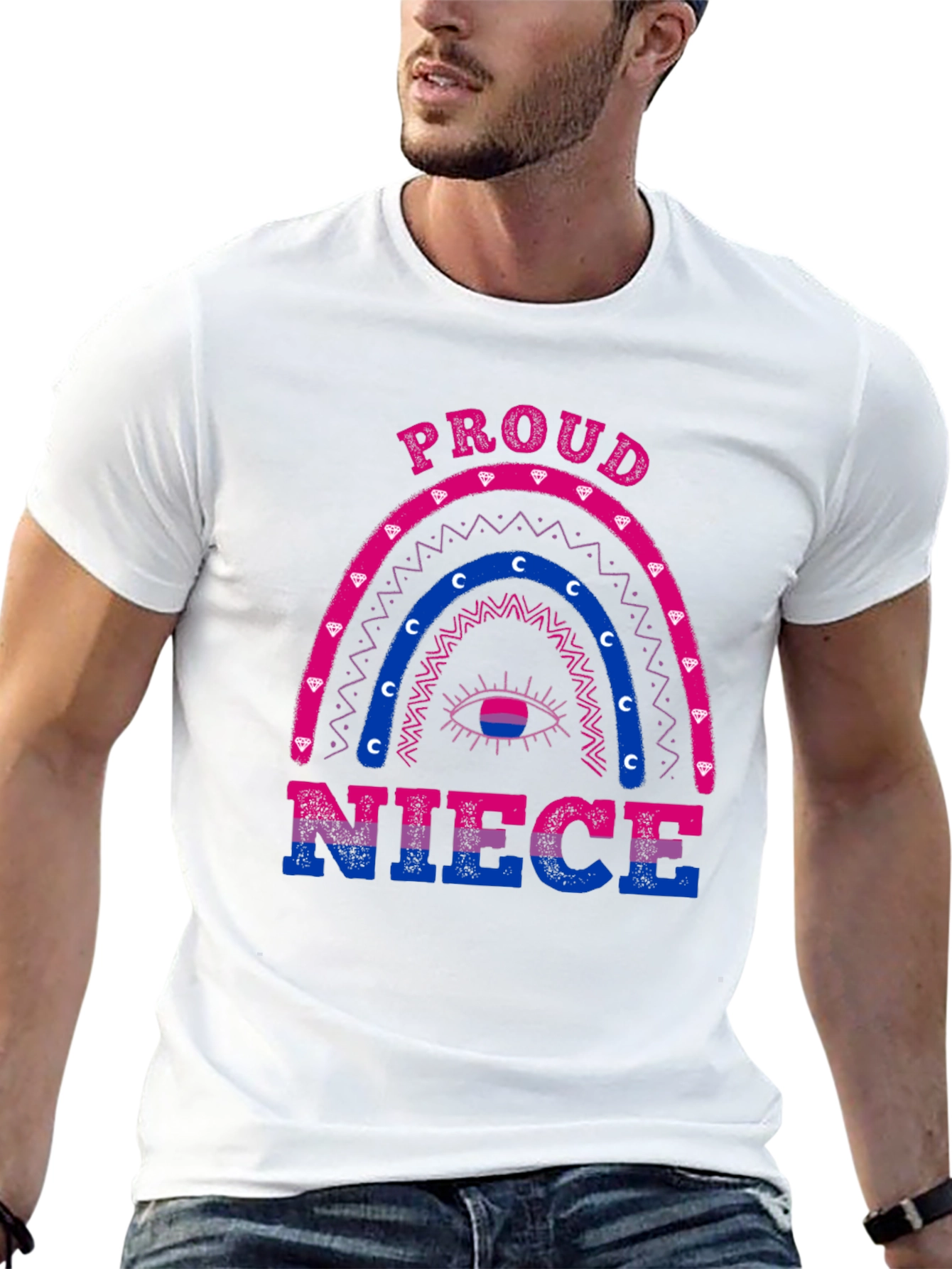 Proud Niece Bi Pride Rainbow T-Shirt