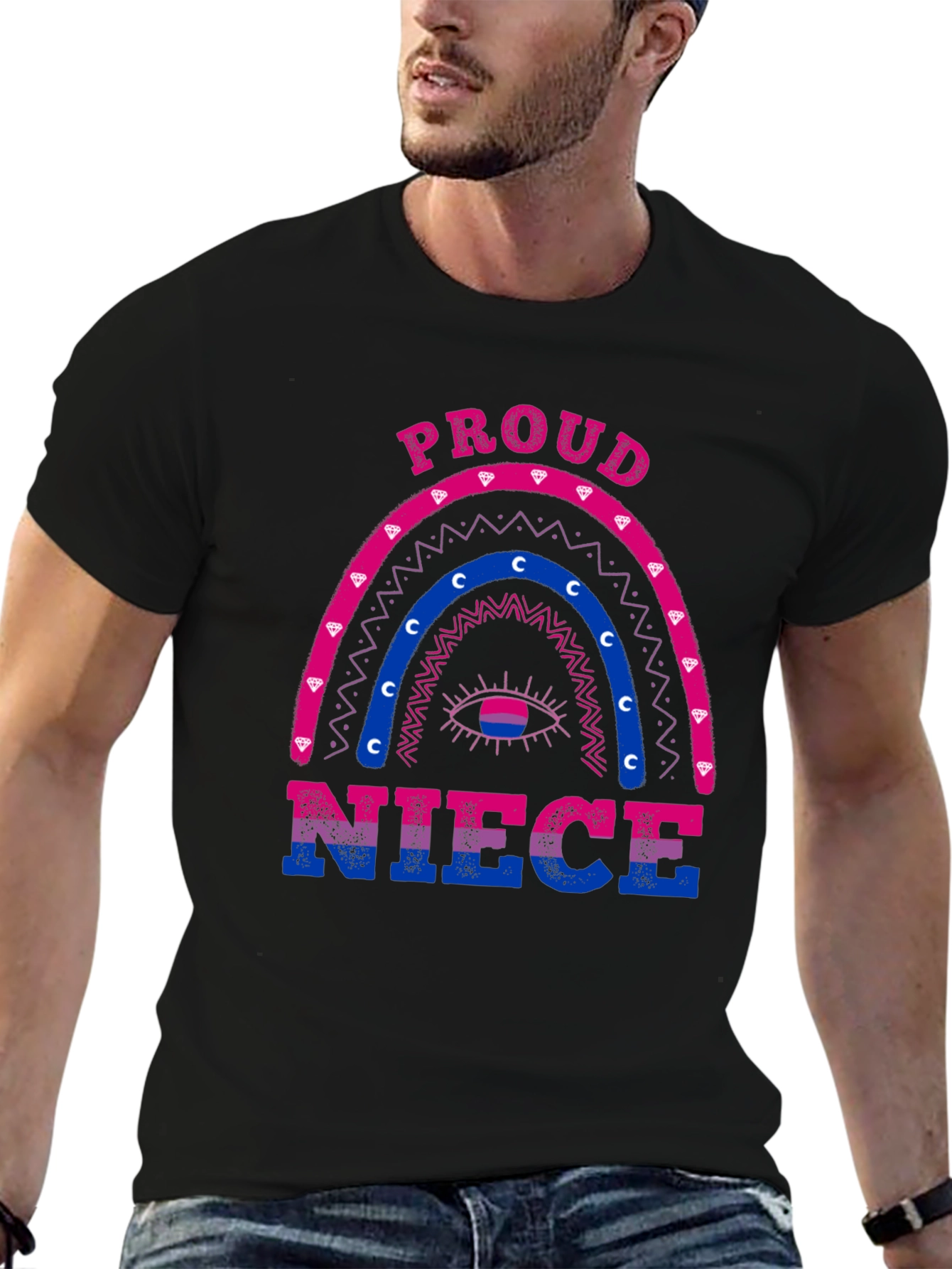 Proud Niece Bi Pride Rainbow T-Shirt