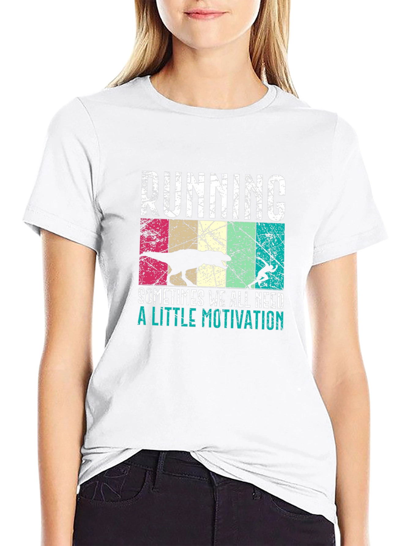 Running Dinosaur Motivation T-Shirt