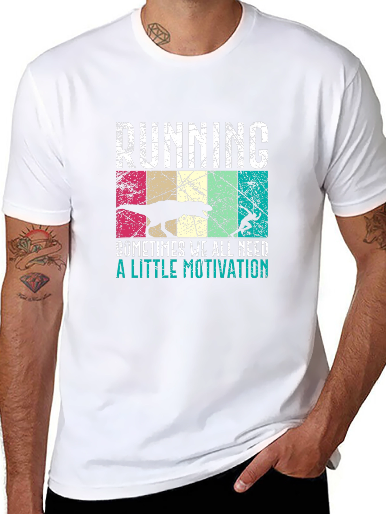 Running Dinosaur Motivation T-Shirt
