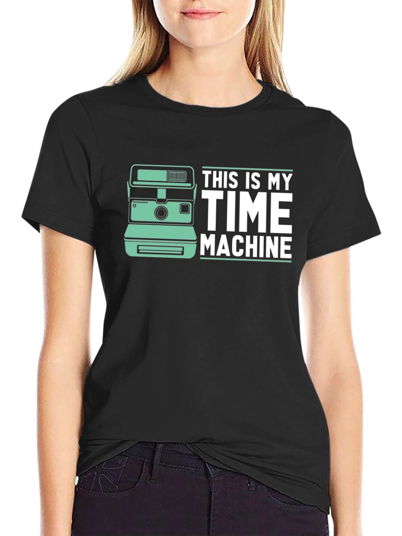 Time Machine Camera Graphic Tee - Black
