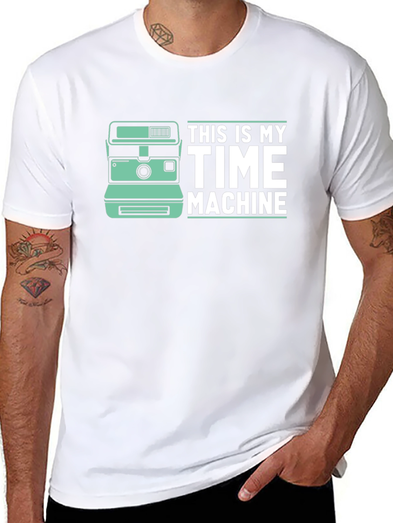Time Machine Camera Graphic Tee - Black