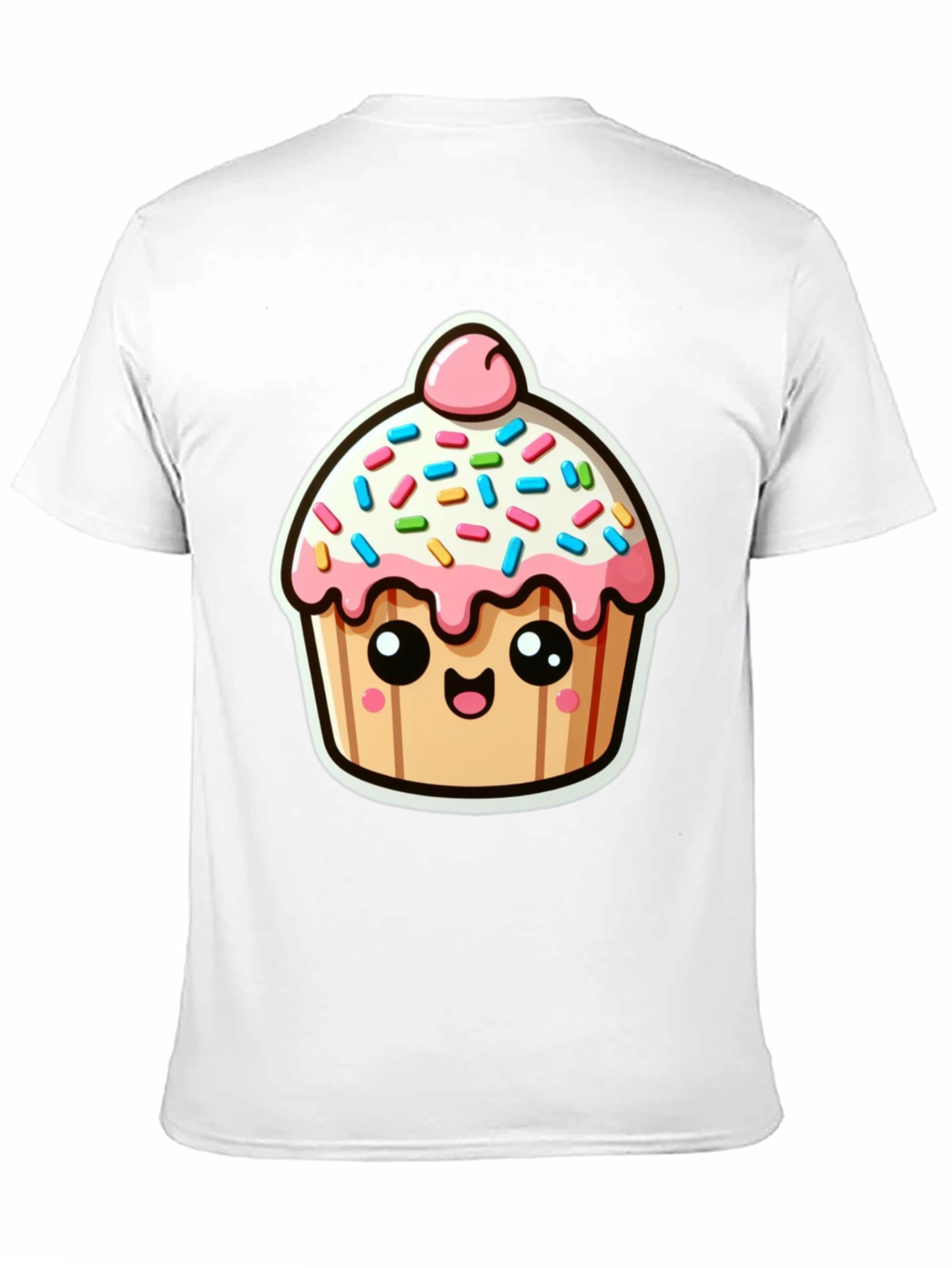 Cute Cupcake Graphic Black T-Shirt