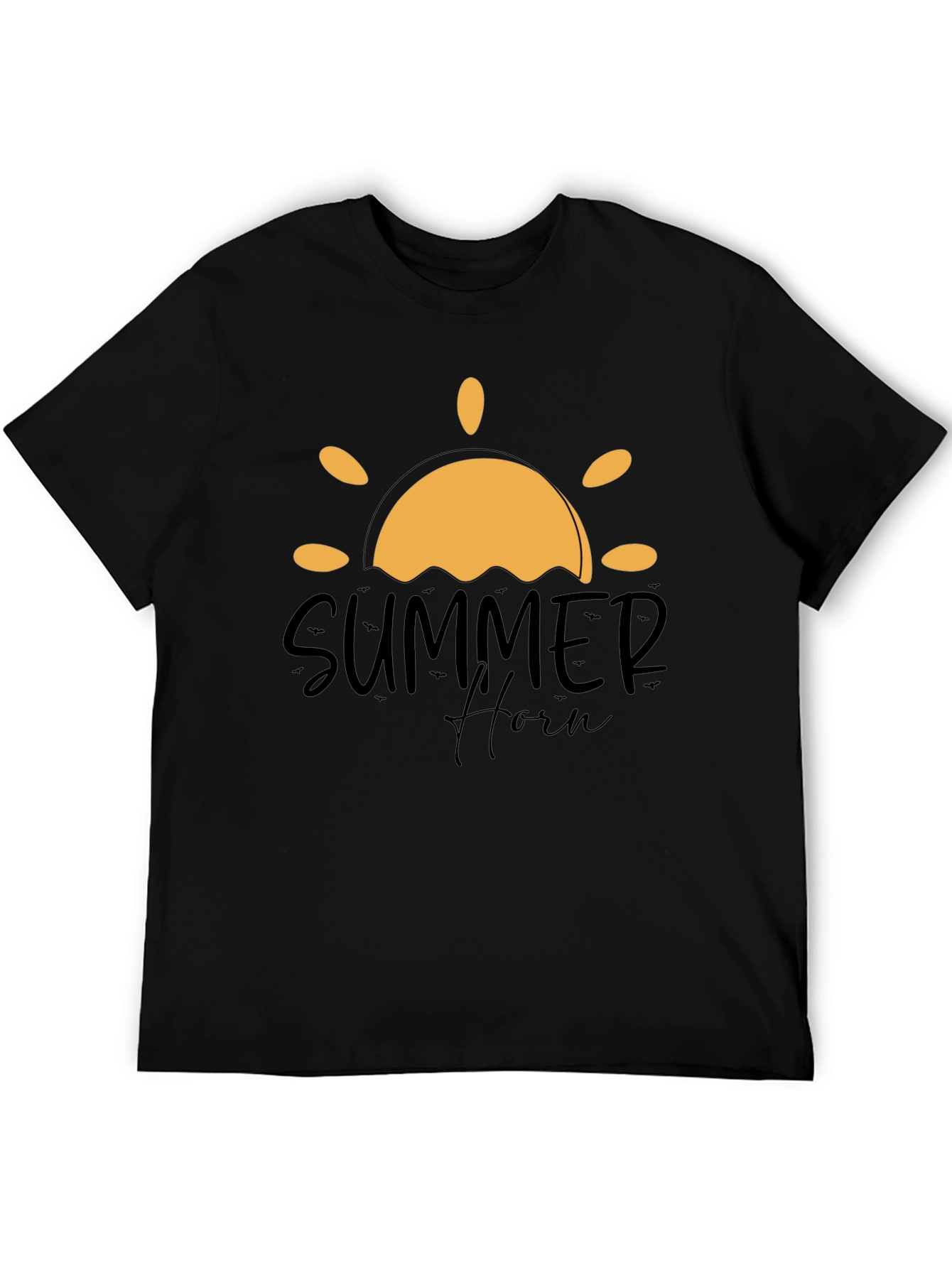 Summer Horn Black Graphic Tee