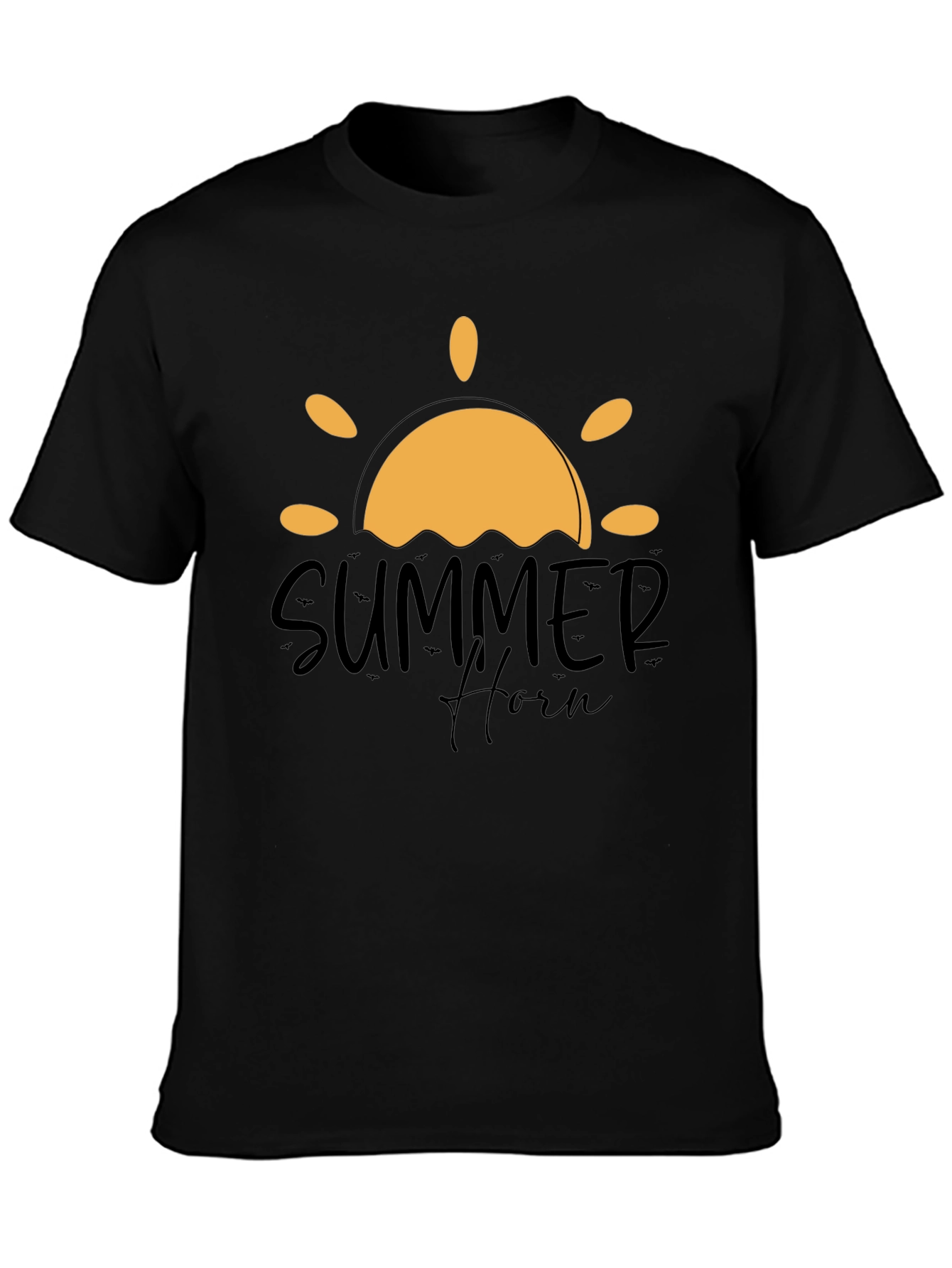 Summer Horn Black Graphic Tee