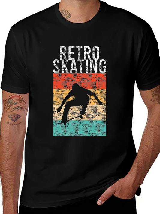 Retro Skating Graphic Tee - Vintage Style Skateboarder T-Shirt
