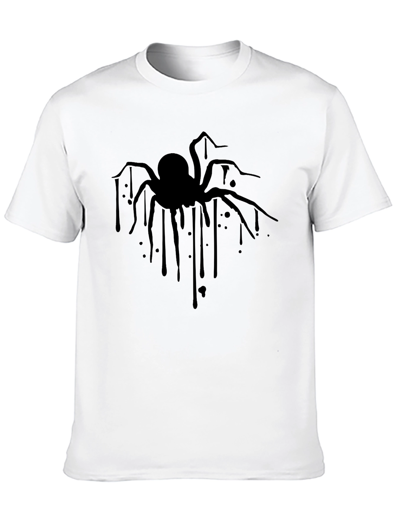 Creepy Spider Graphic Tee - Mens Black T-Shirt