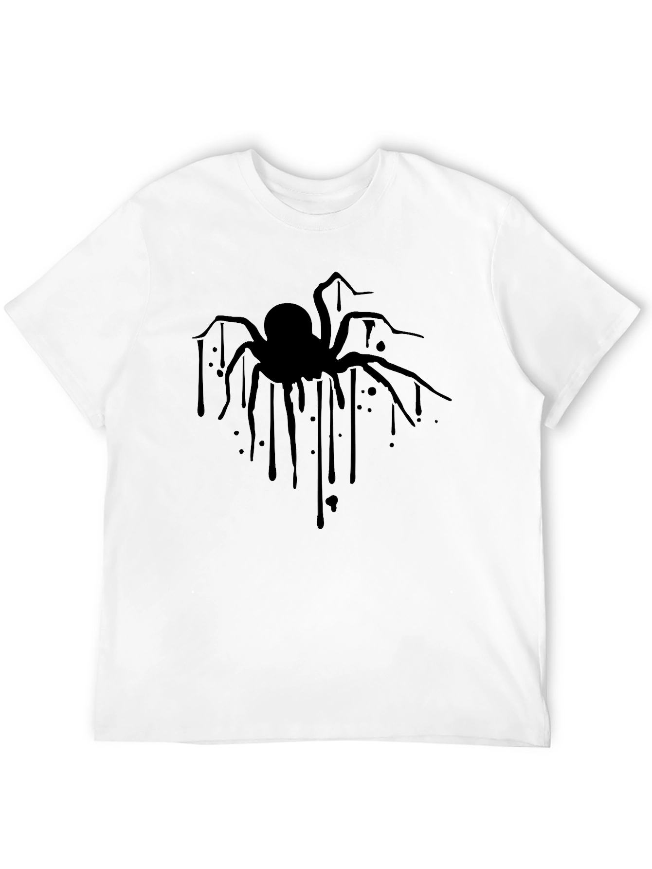Creepy Spider Graphic Tee - Mens Black T-Shirt