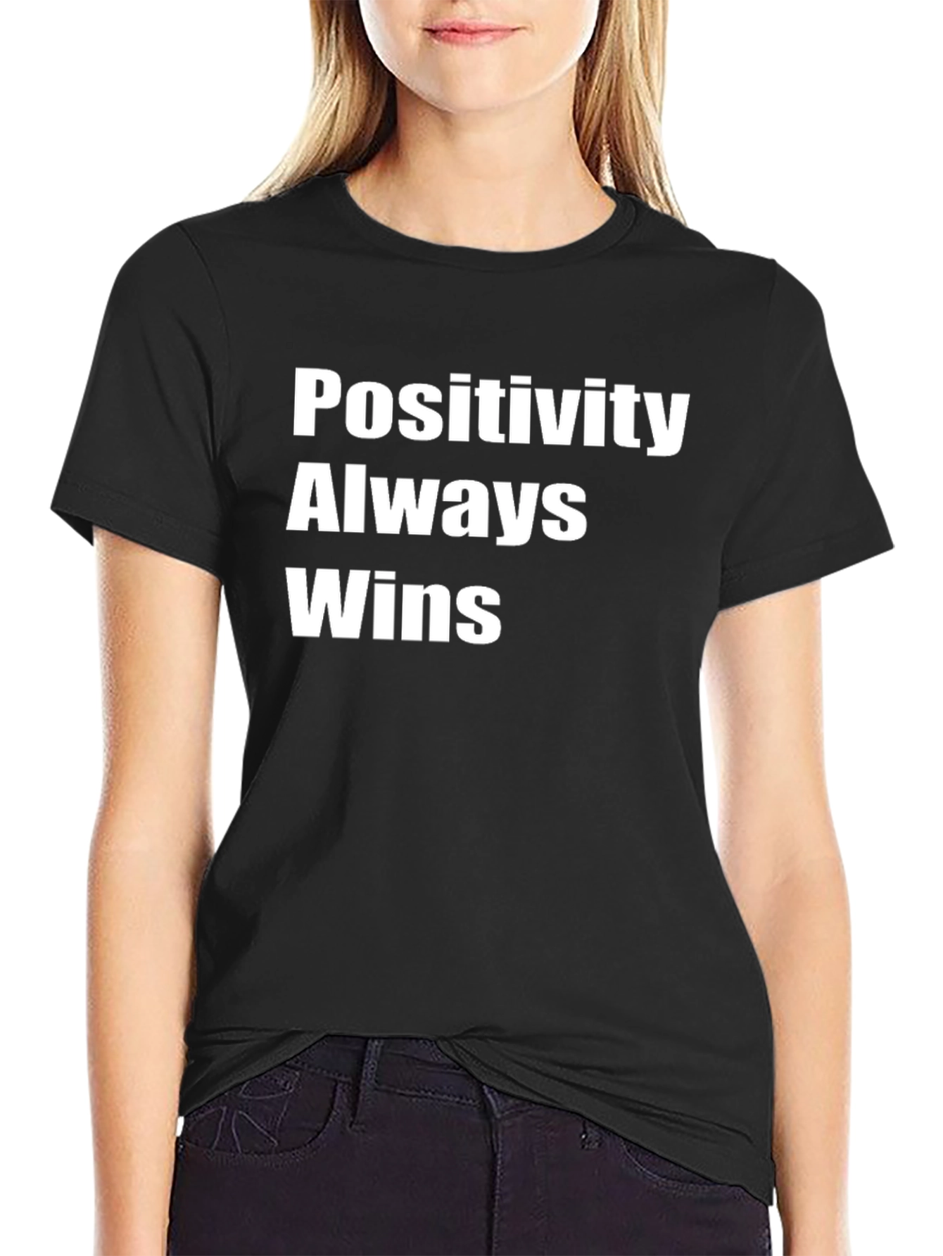 Positivity Always Wins Black T-Shirt