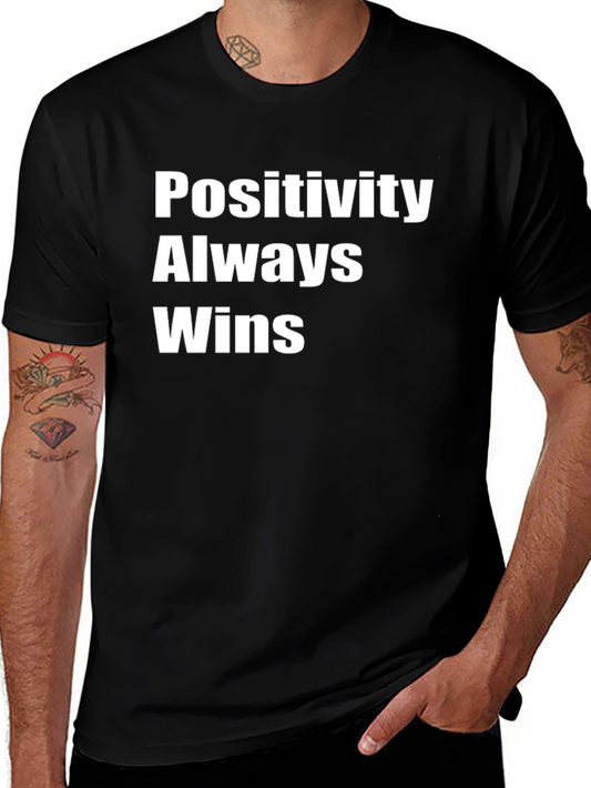 Positivity Always Wins Black T-Shirt