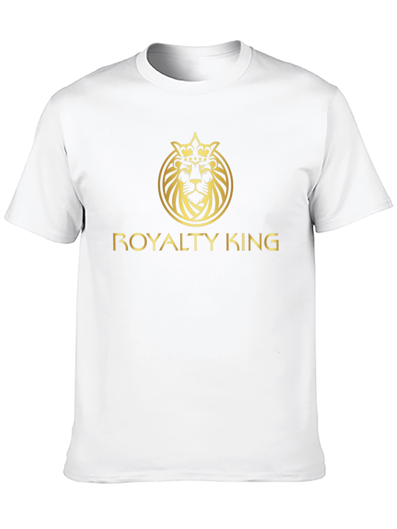 Royalty King Lion Crown Graphic Tee - Black
