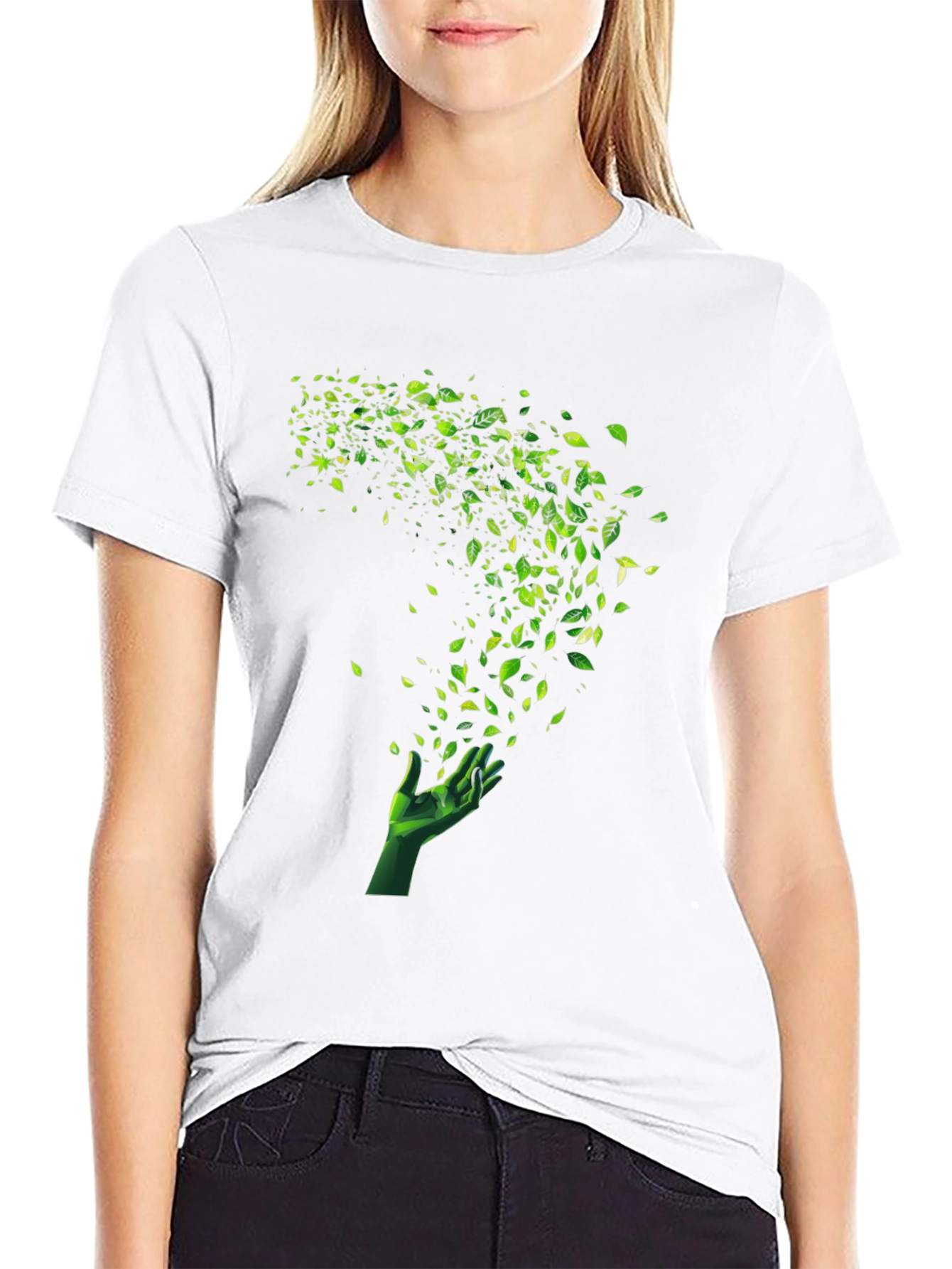 Natures Touch Graphic Tee - Black Cotton Blend